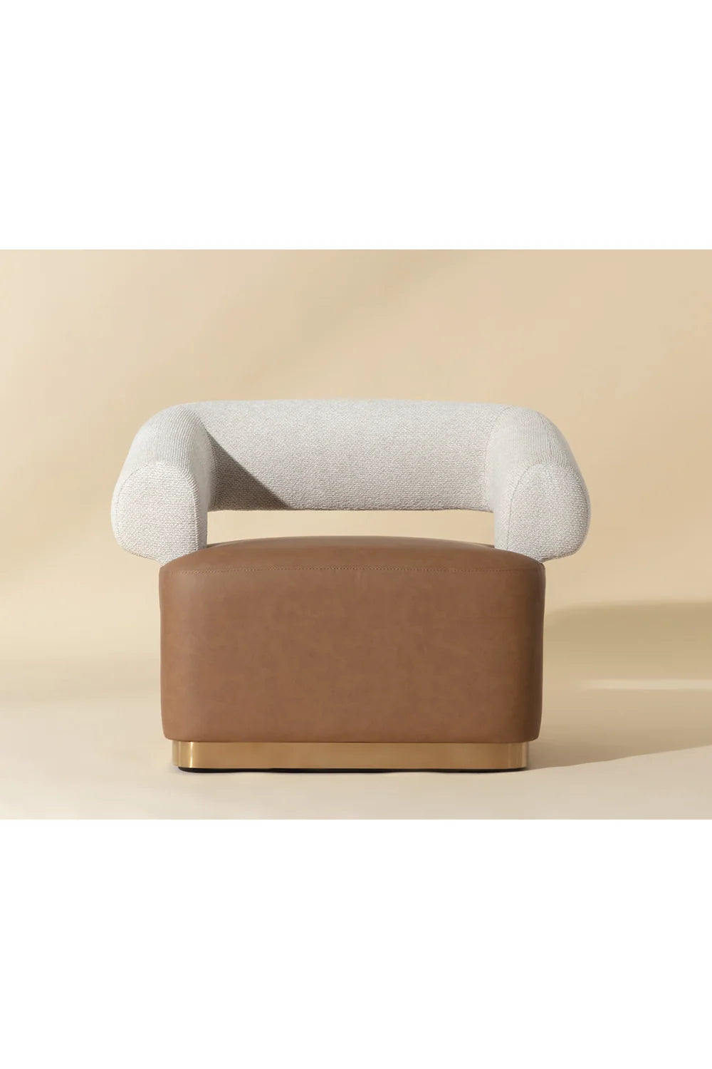 Luxury Two-Toned Swivel Lounge Chair Modern Italian Style for Villa