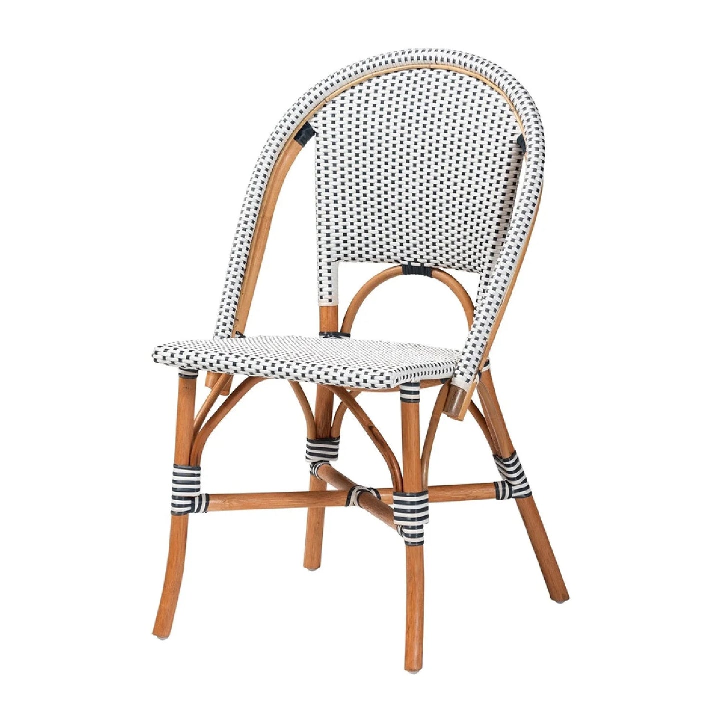 Luxury Two-Toned Weaving Modern Dining Chair European Style for Villa