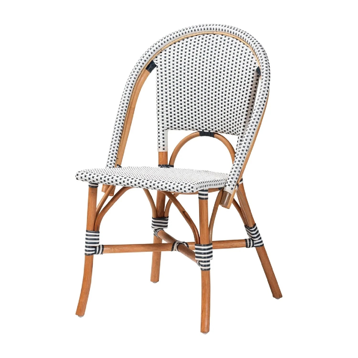 Luxury Two-Toned Weaving Modern Dining Chair European Style for Villa
