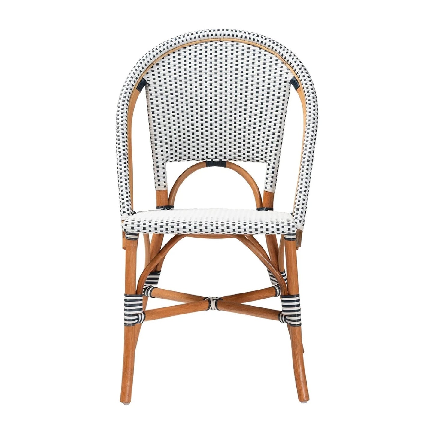 Luxury Two-Toned Weaving Modern Dining Chair European Style for Villa