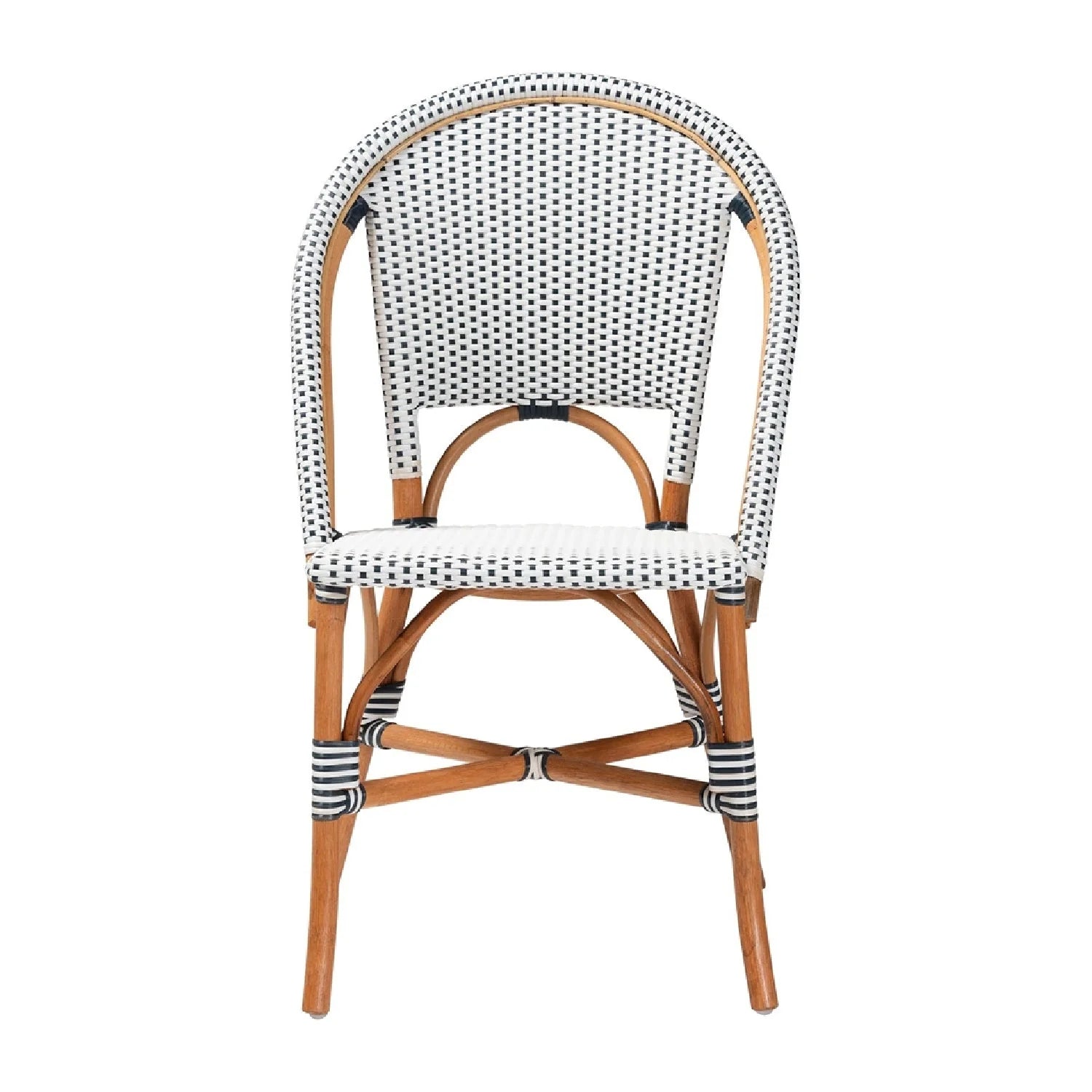 Luxury Two-Toned Weaving Modern Dining Chair European Style for Villa