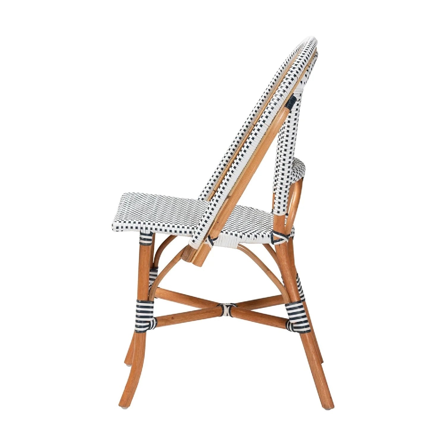 Luxury Two-Toned Weaving Modern Dining Chair European Style for Villa
