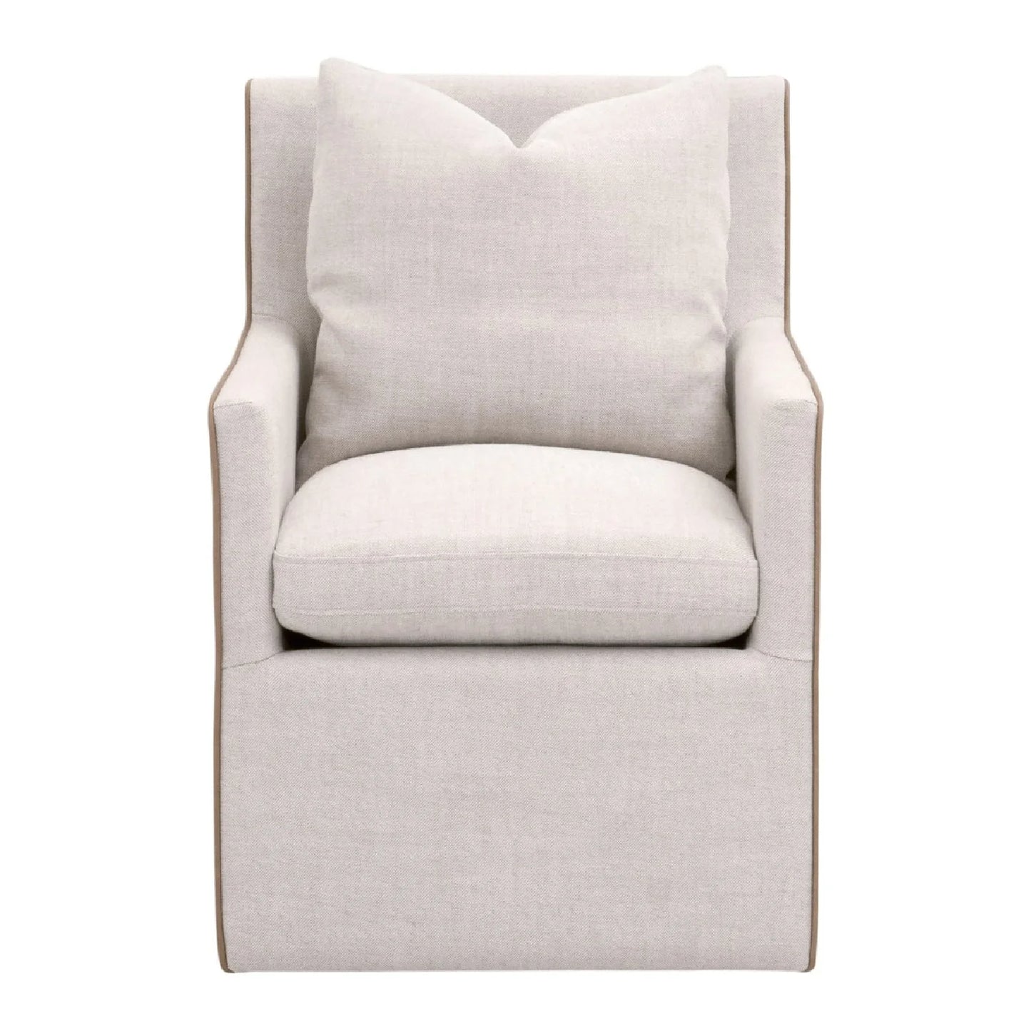 Luxury Two-Toned Wheeled Lounge Chair Modern Italian Style for Villa