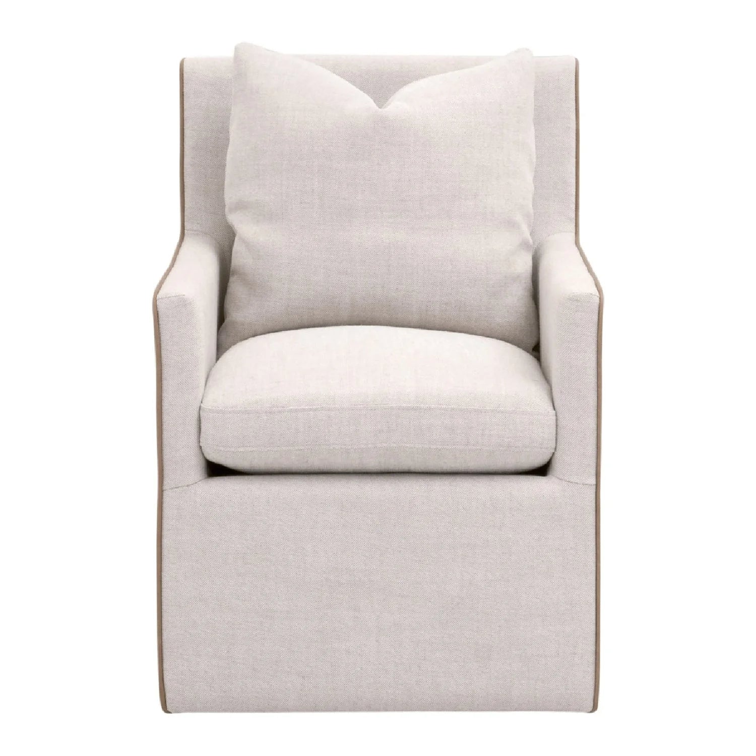 Luxury Two-Toned Wheeled Lounge Chair Modern Italian Style for Villa