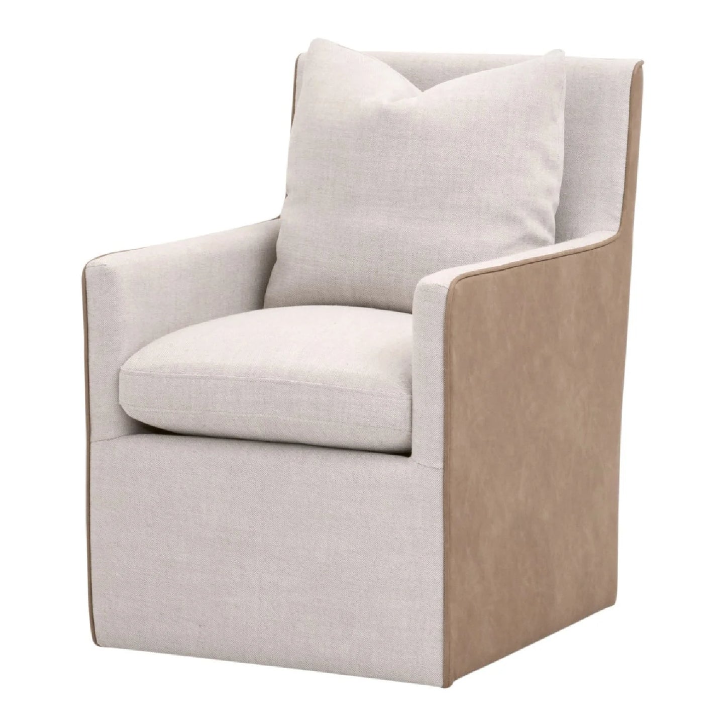 Luxury Two-Toned Wheeled Lounge Chair Modern Italian Style for Villa