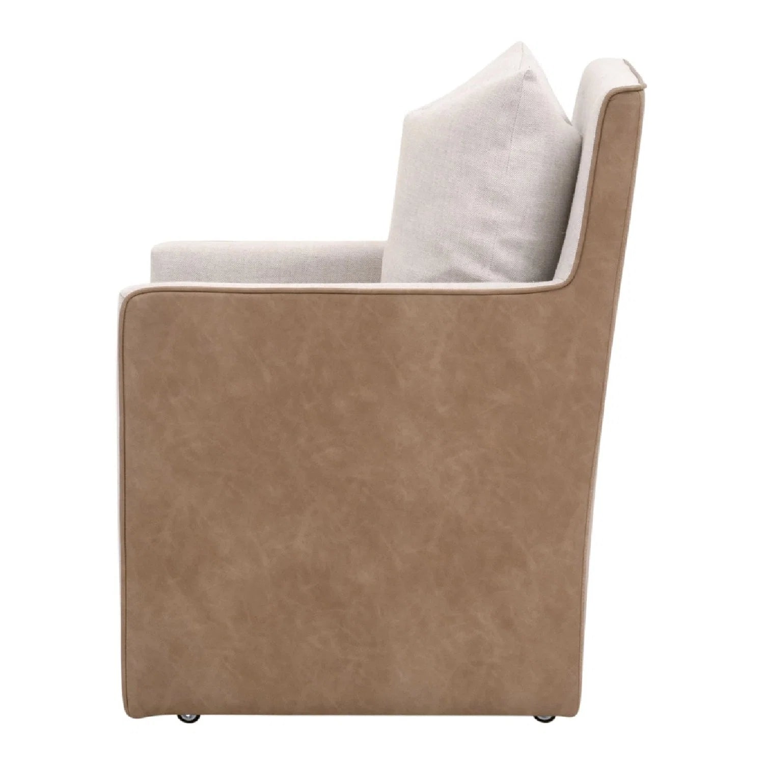 Luxury Two-Toned Wheeled Lounge Chair Modern Italian Style for Villa