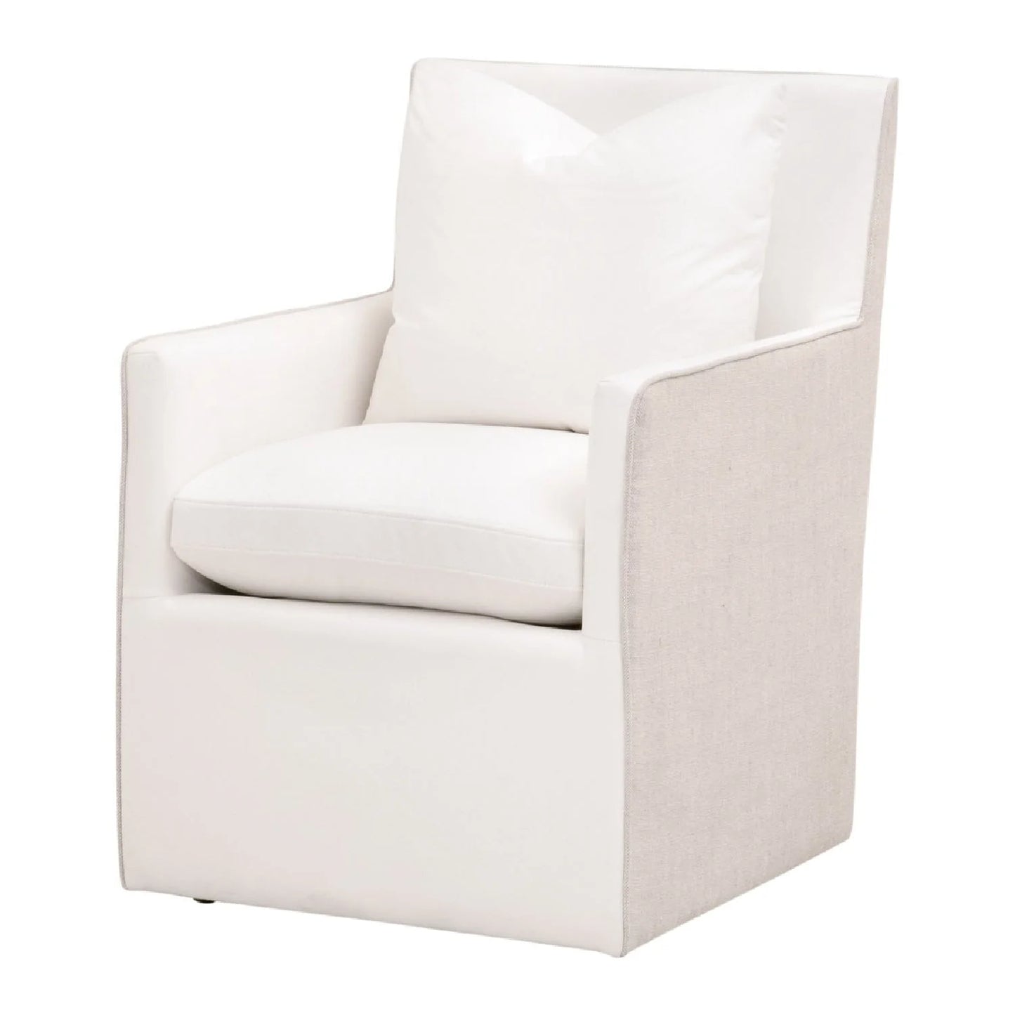 Luxury Two-Toned Wheeled Lounge Chair Modern Italian Style for Villa