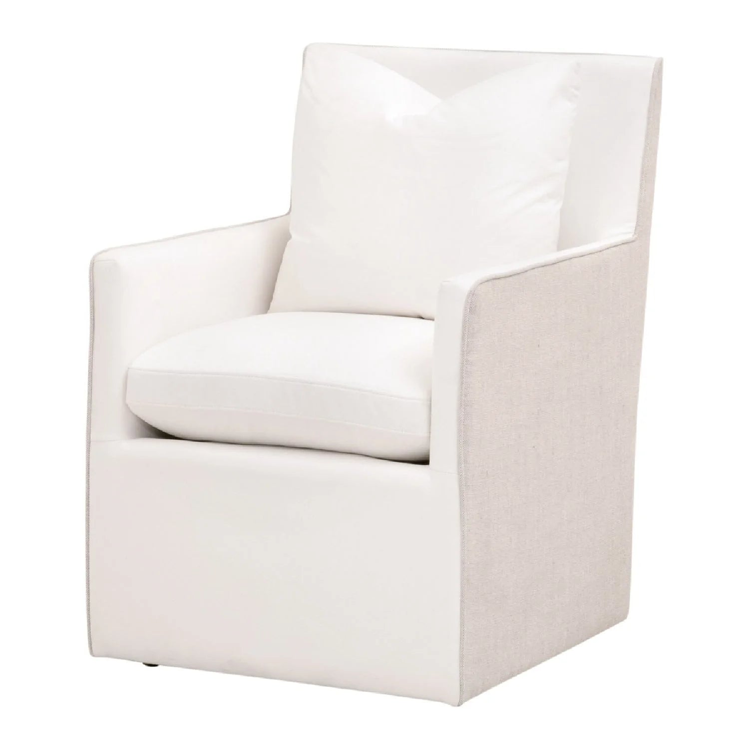 Luxury Two-Toned Wheeled Lounge Chair Modern Italian Style for Villa
