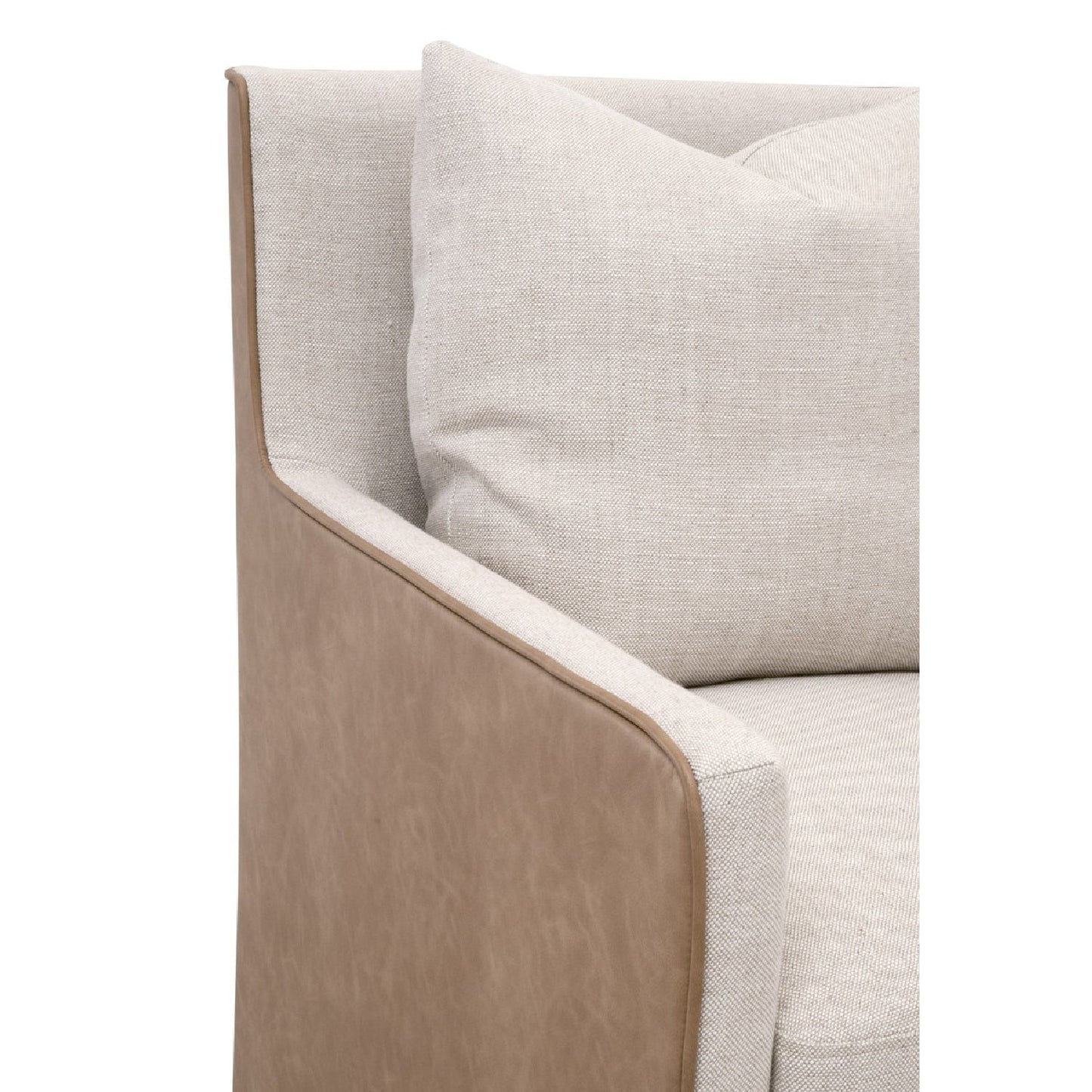 Luxury Two-Toned Wheeled Lounge Chair Modern Italian Style for Villa