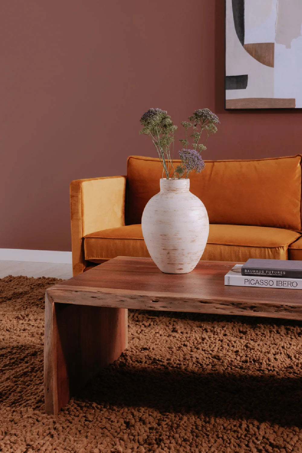 Luxury Tyrell Acacia Wood Coffee Table Modern Italian Style for Villa