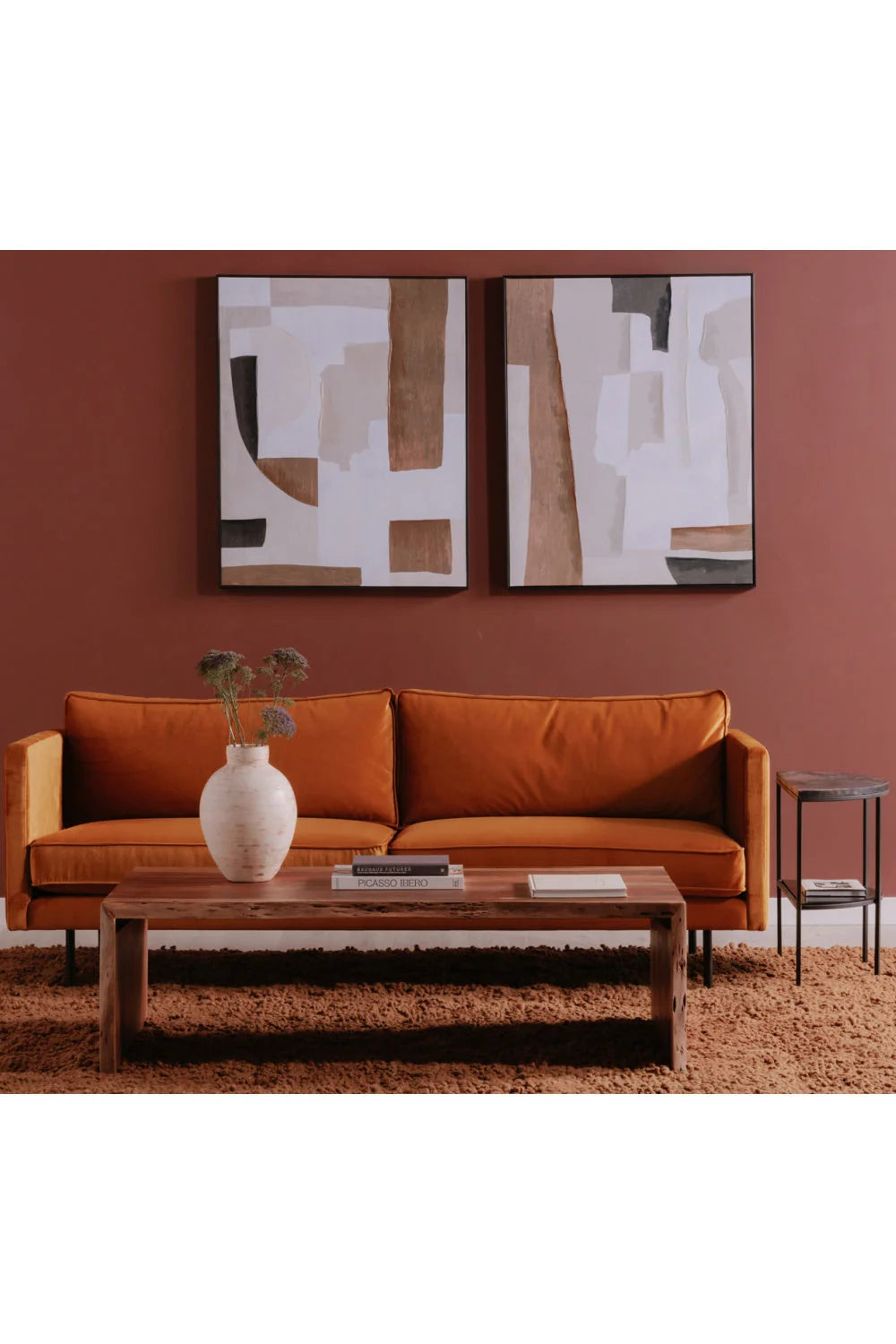 Luxury Tyrell Acacia Wood Coffee Table Modern Italian Style for Villa