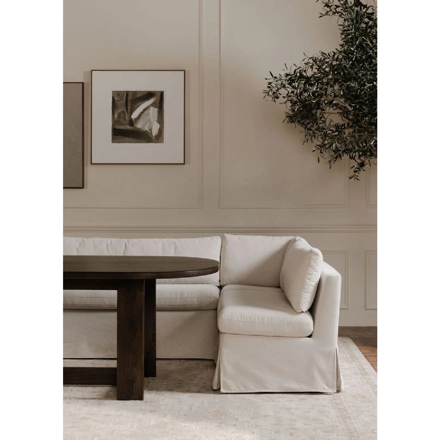 Luxury U-Shaped Dining Banquette Modern Italian Style for Villa
