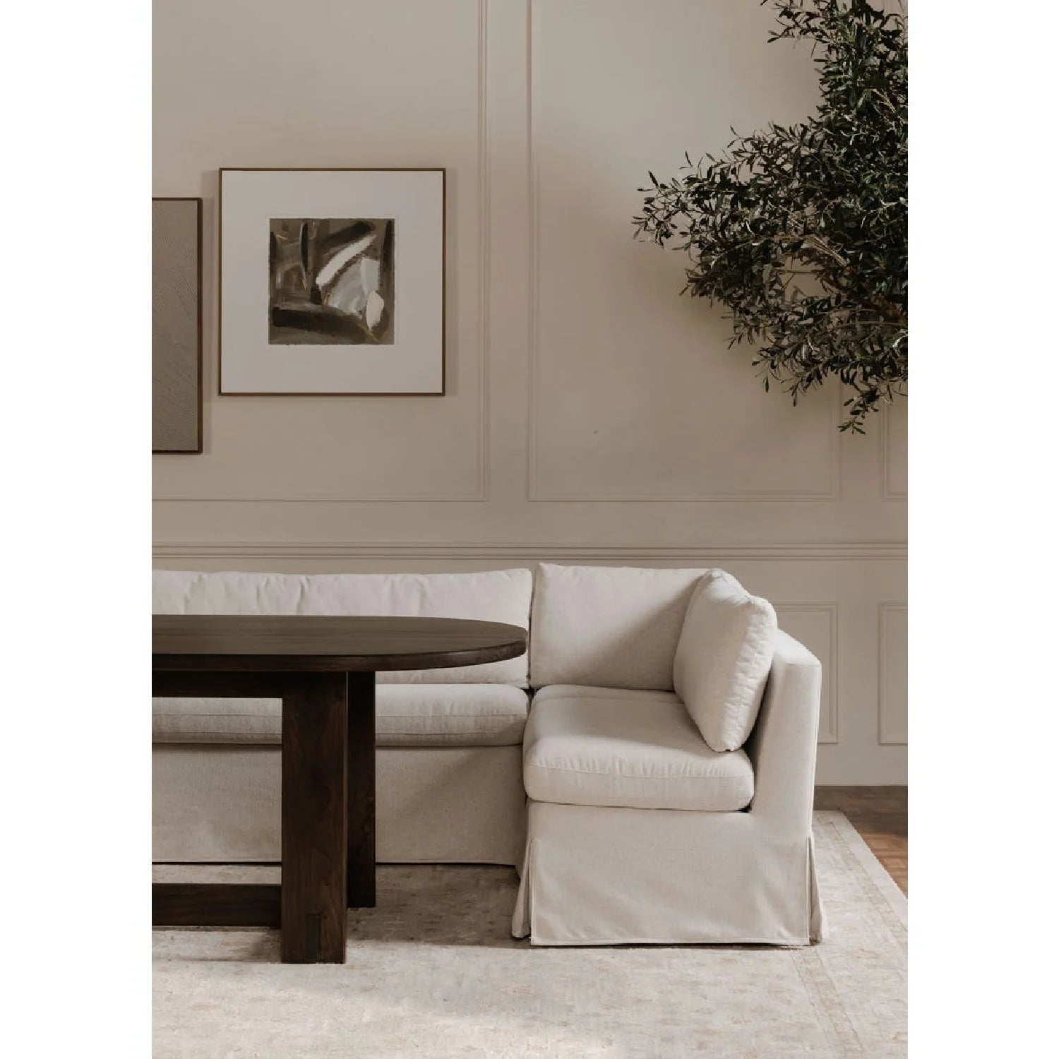 Luxury U-Shaped Dining Banquette Modern Italian Style for Villa