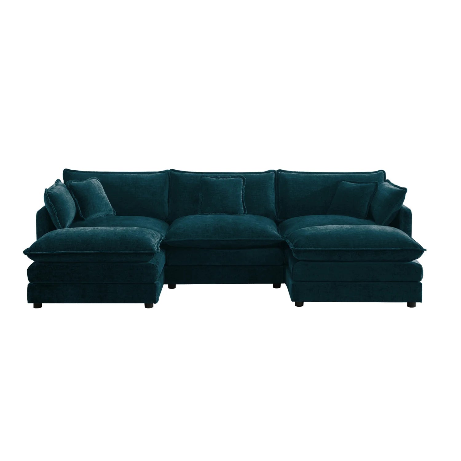 Luxury U-Shaped Fabric Sectional Sofa Modern Italian Style for Villa