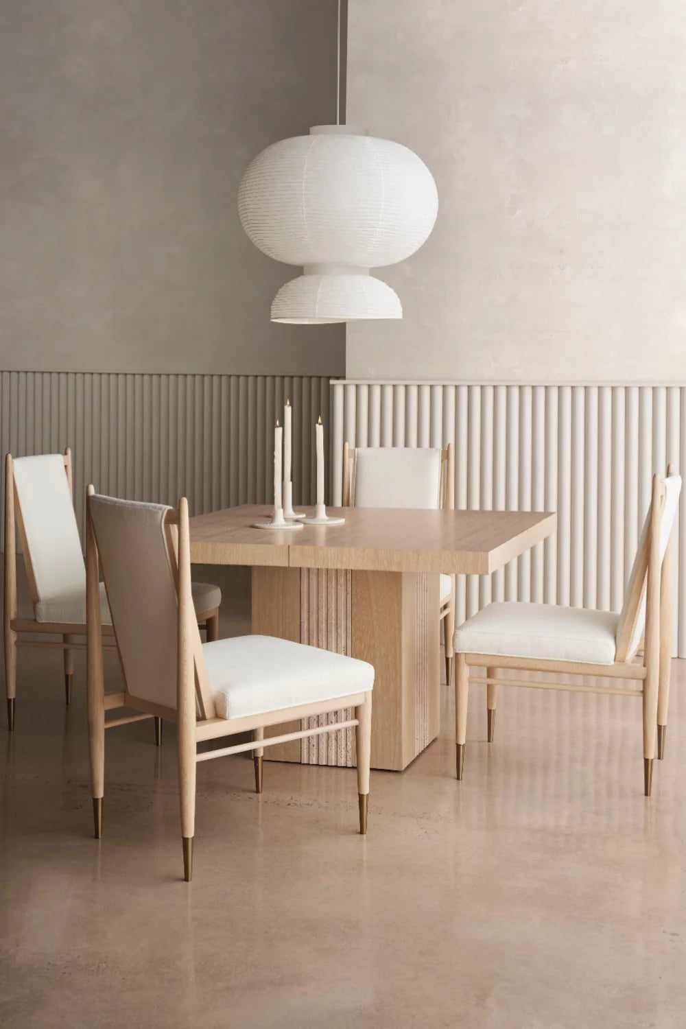 Luxury Unity Oak Dining Table Modern Italian Style for Villa
