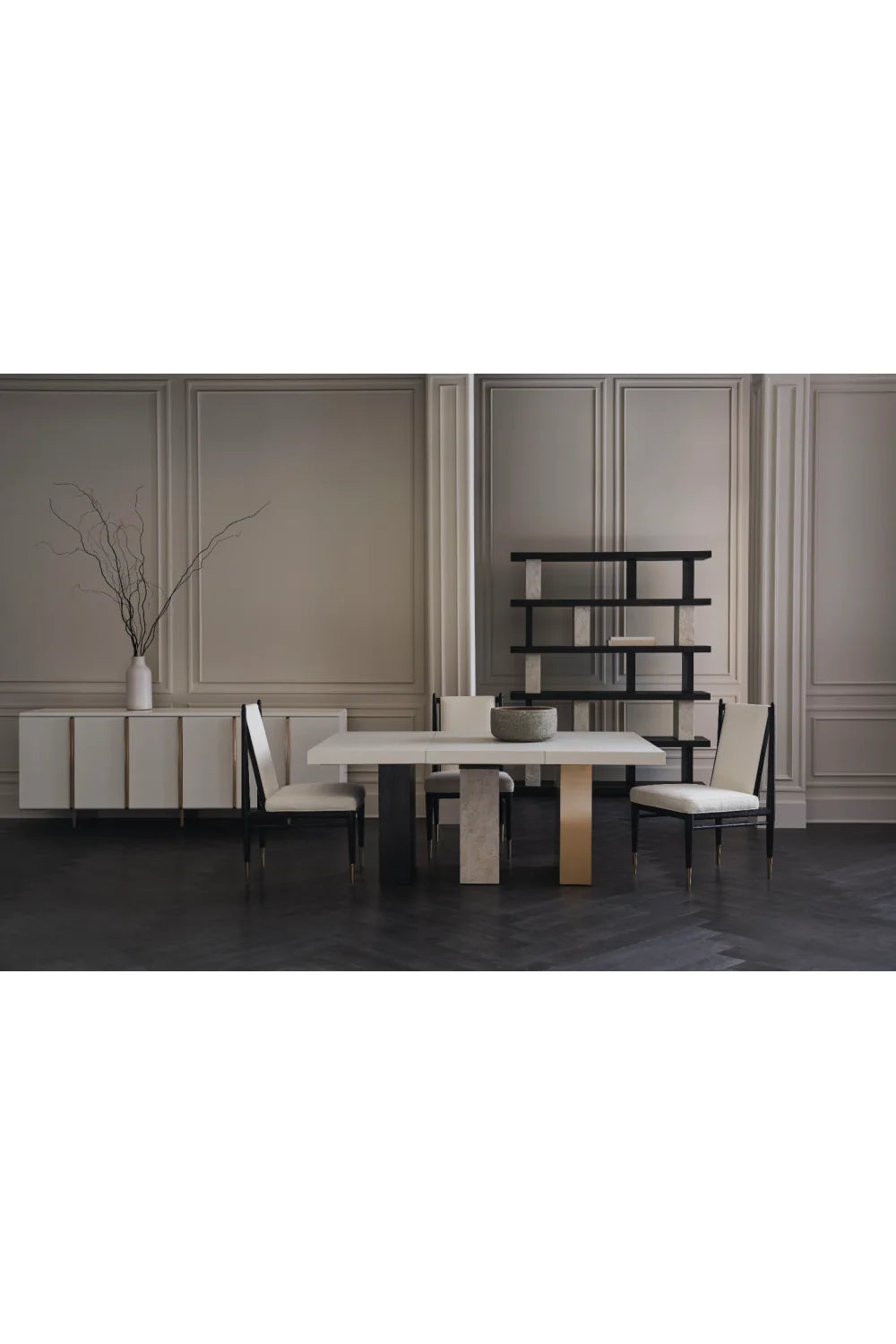 Luxury Unity Oak Dining Table Modern Italian Style for Villa