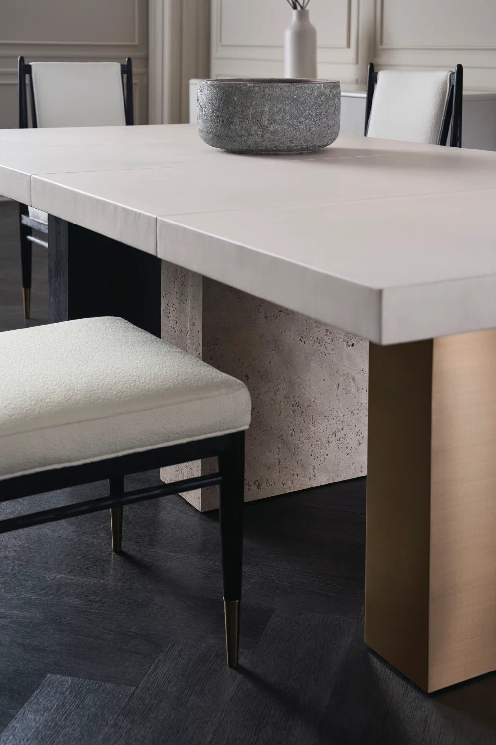 Luxury Unity Oak Dining Table Modern Italian Style for Villa