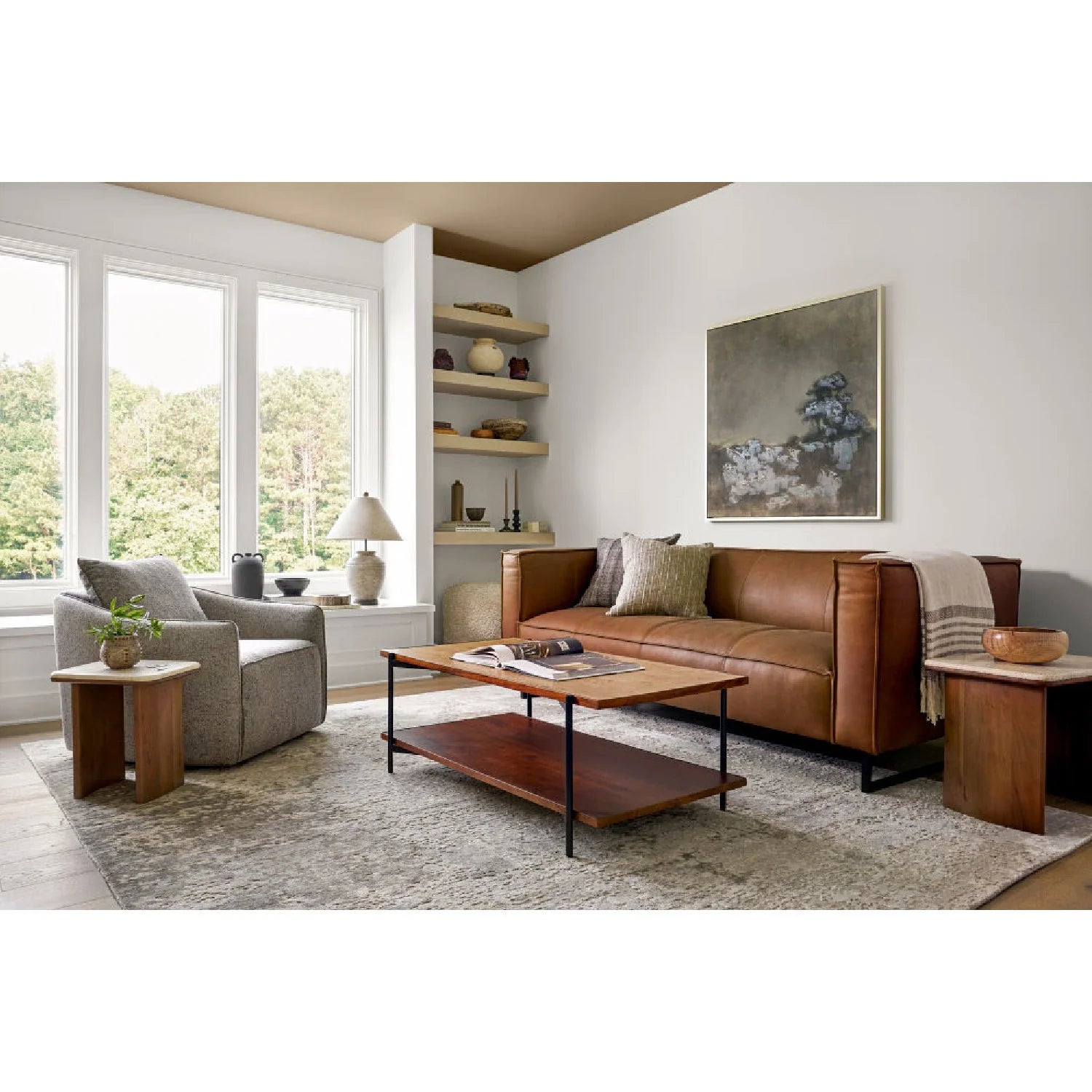 Luxury Upholstered 5-Seater Sofa Modern Italian Style for Villa
