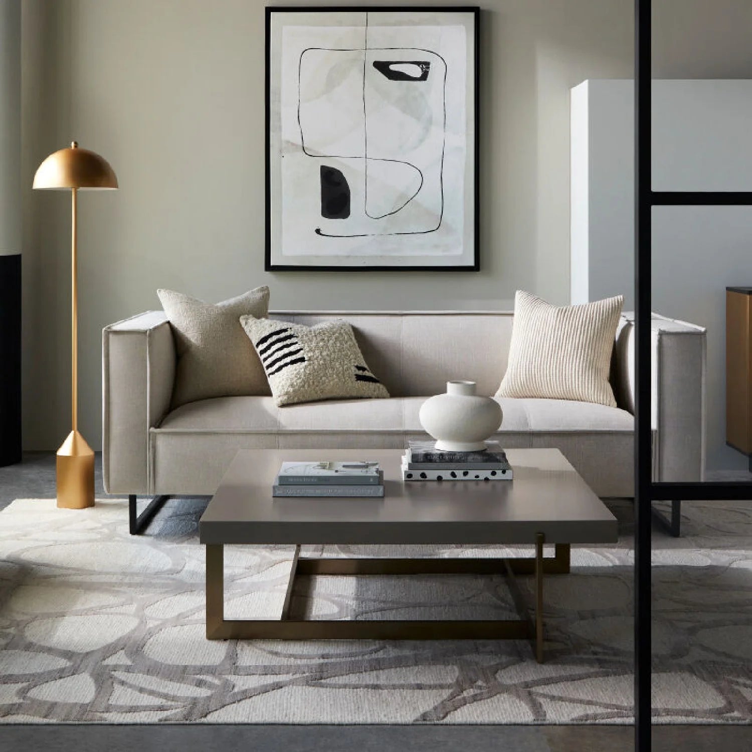 Luxury Upholstered 5-Seater Sofa Modern Italian Style for Villa
