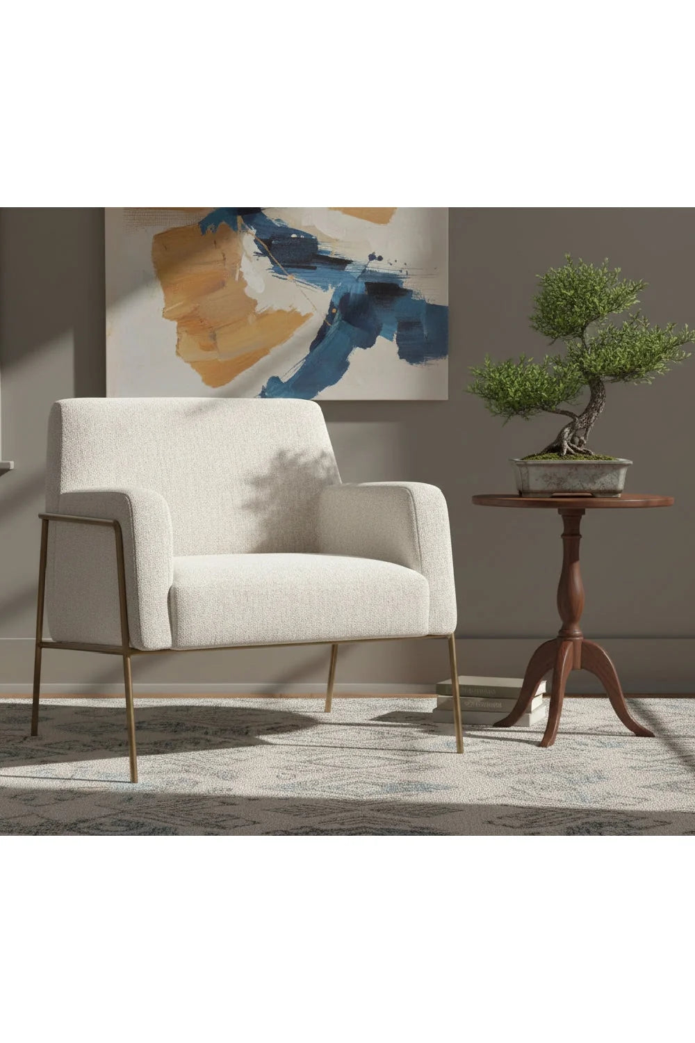 Luxury Upholstered Armchair Modern Italian Style for Villa