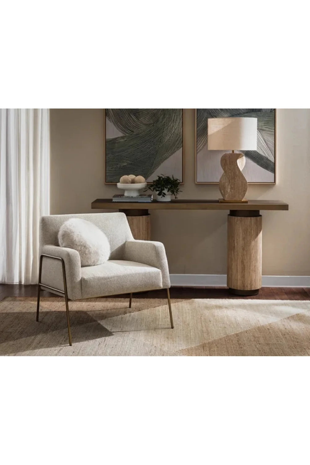 Luxury Upholstered Armchair Modern Italian Style for Villa