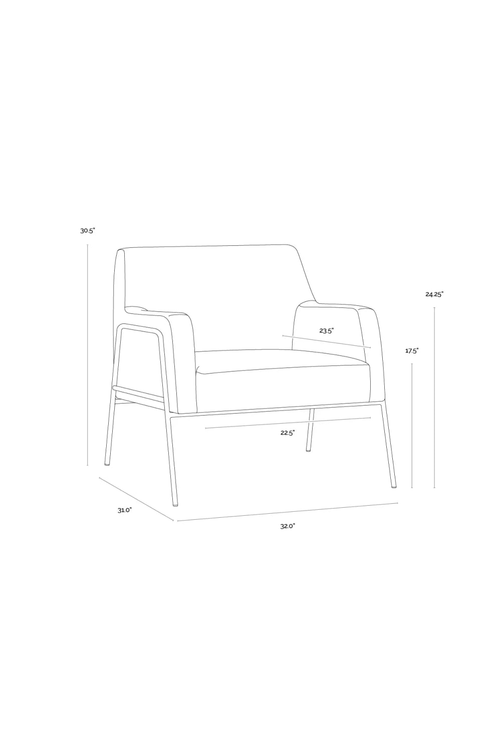 Luxury Upholstered Armchair Modern Italian Style for Villa