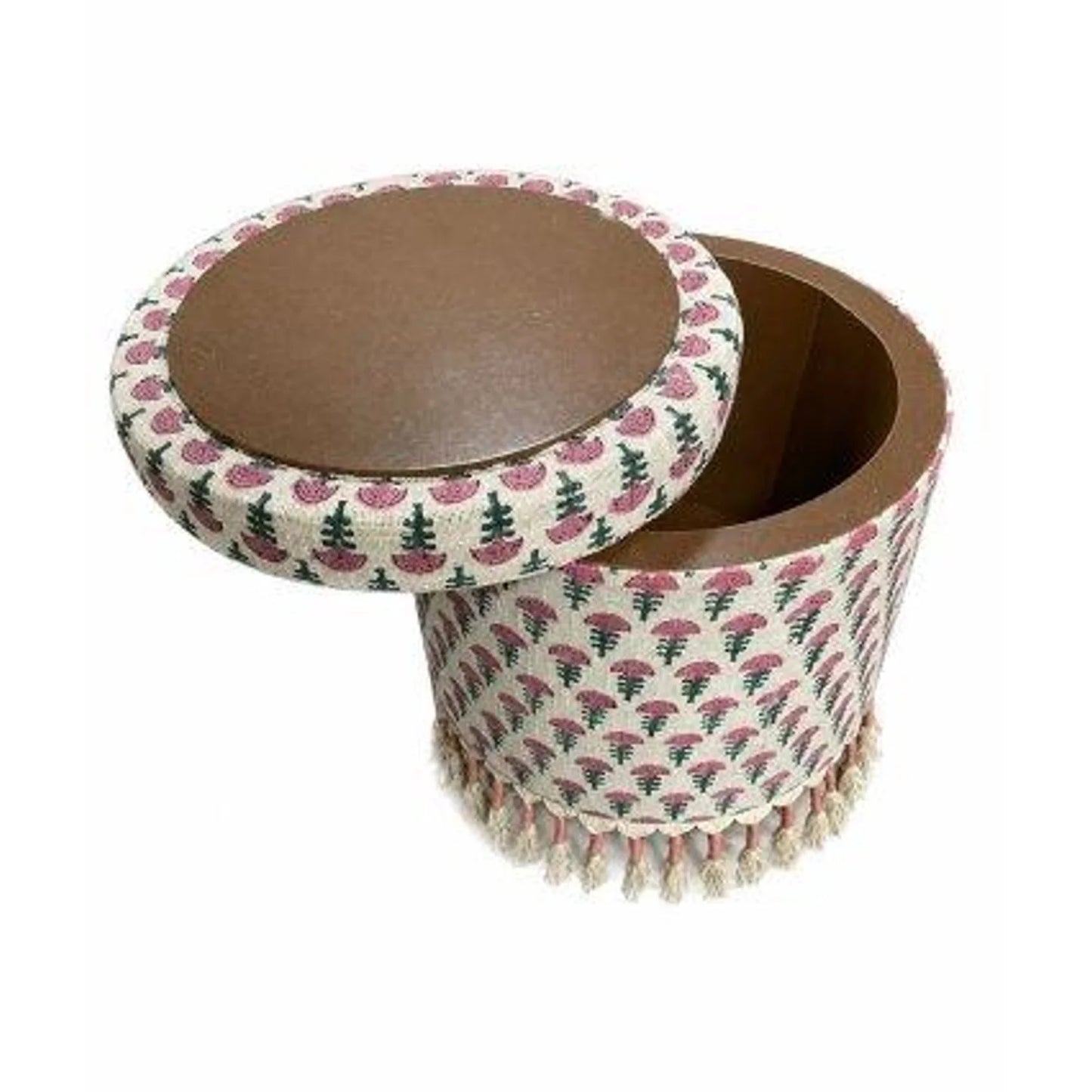 Luxury Upholstered Bohemian Fabric Ottoman European Style for Villa