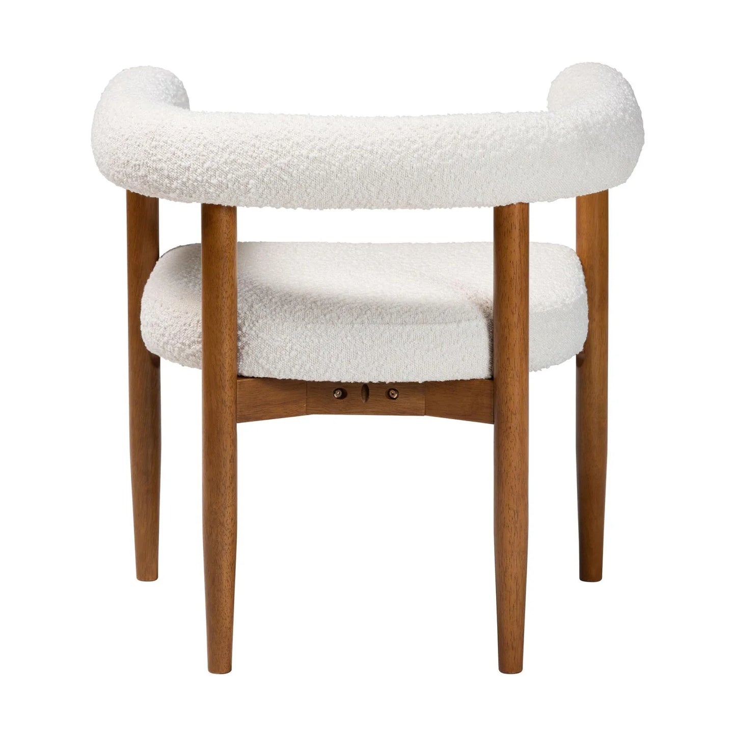 Luxury Upholstered Boucle Modern Dining Armchair European Style for Villa