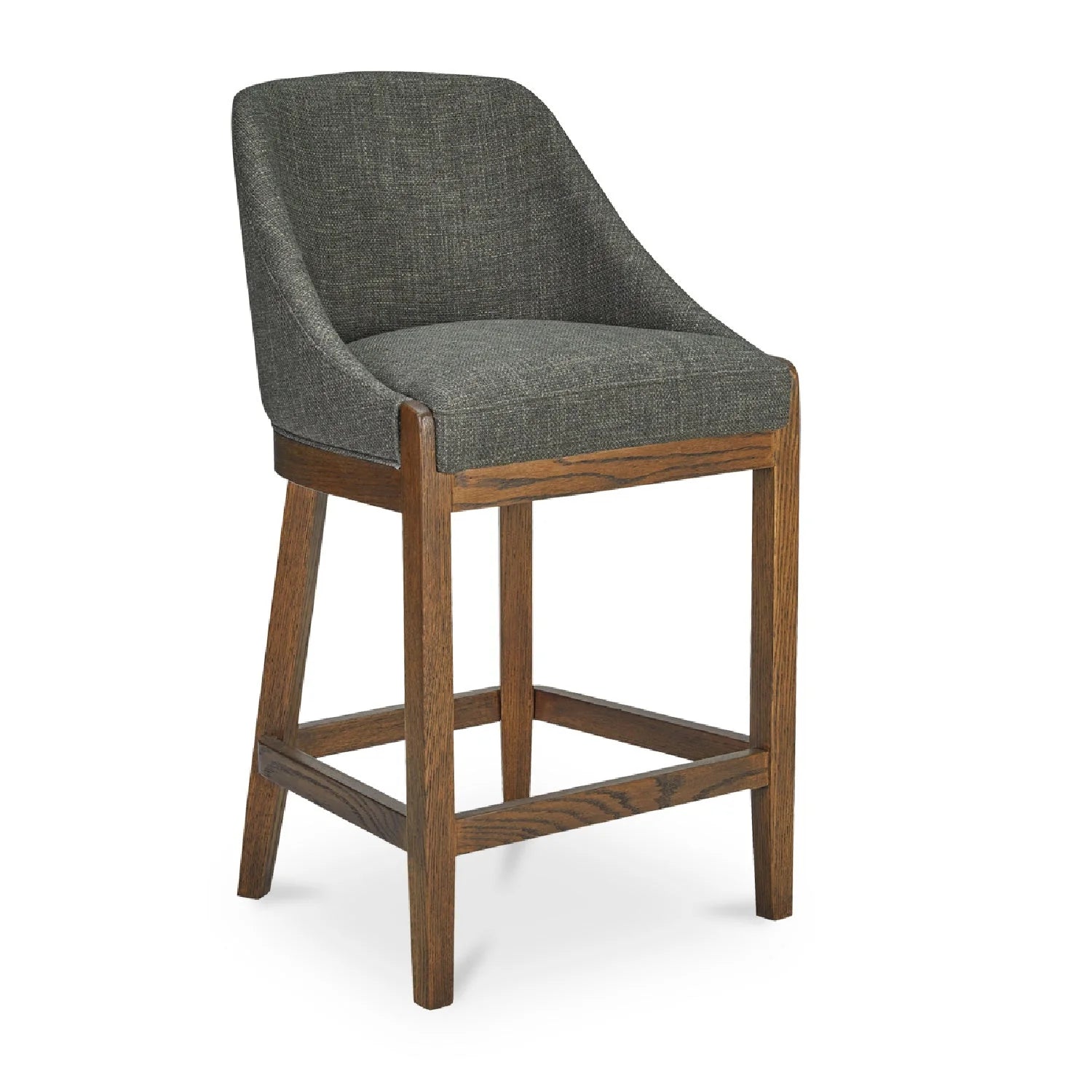 Luxury Upholstered Curved Counter Stool European Style for Villa