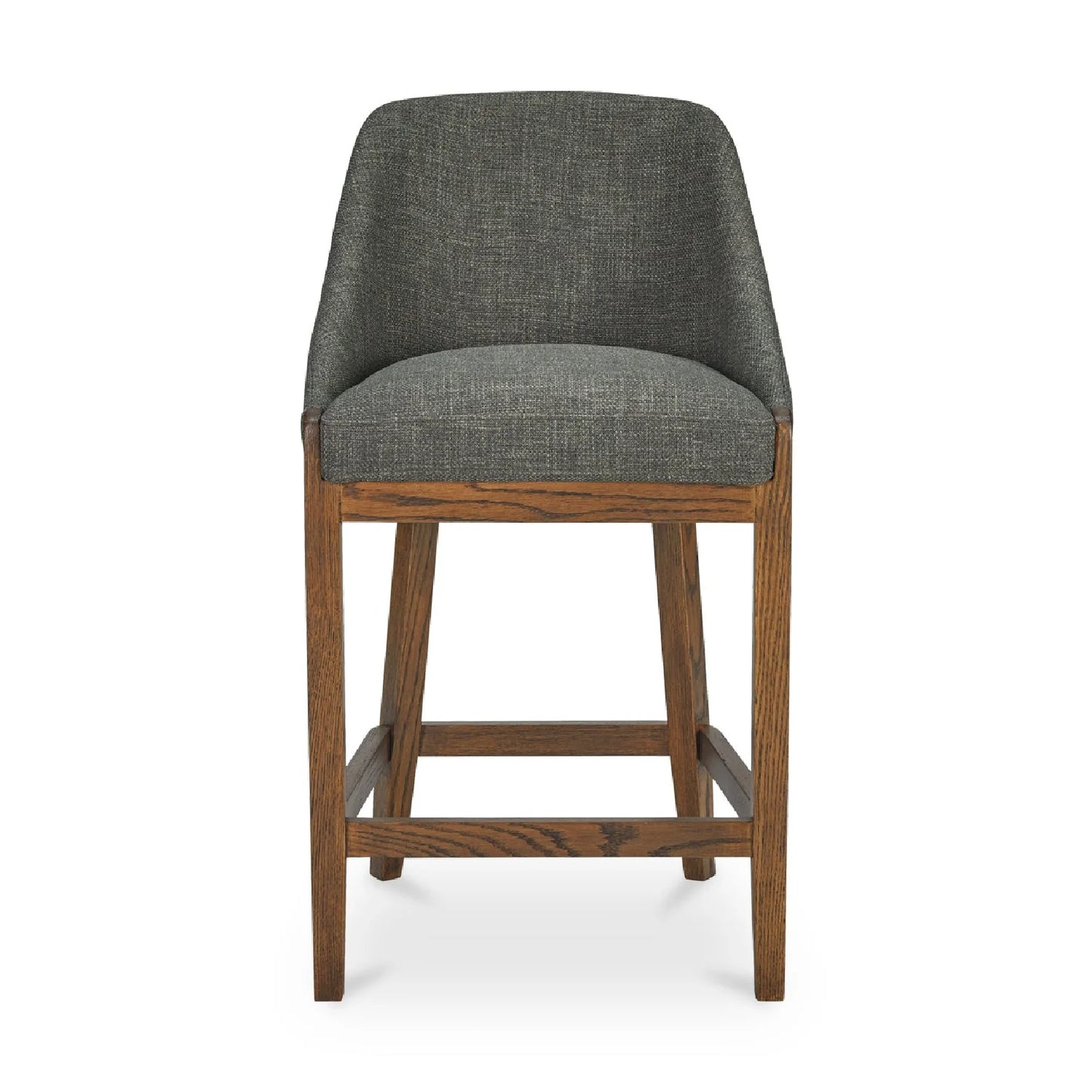 Luxury Upholstered Curved Counter Stool European Style for Villa