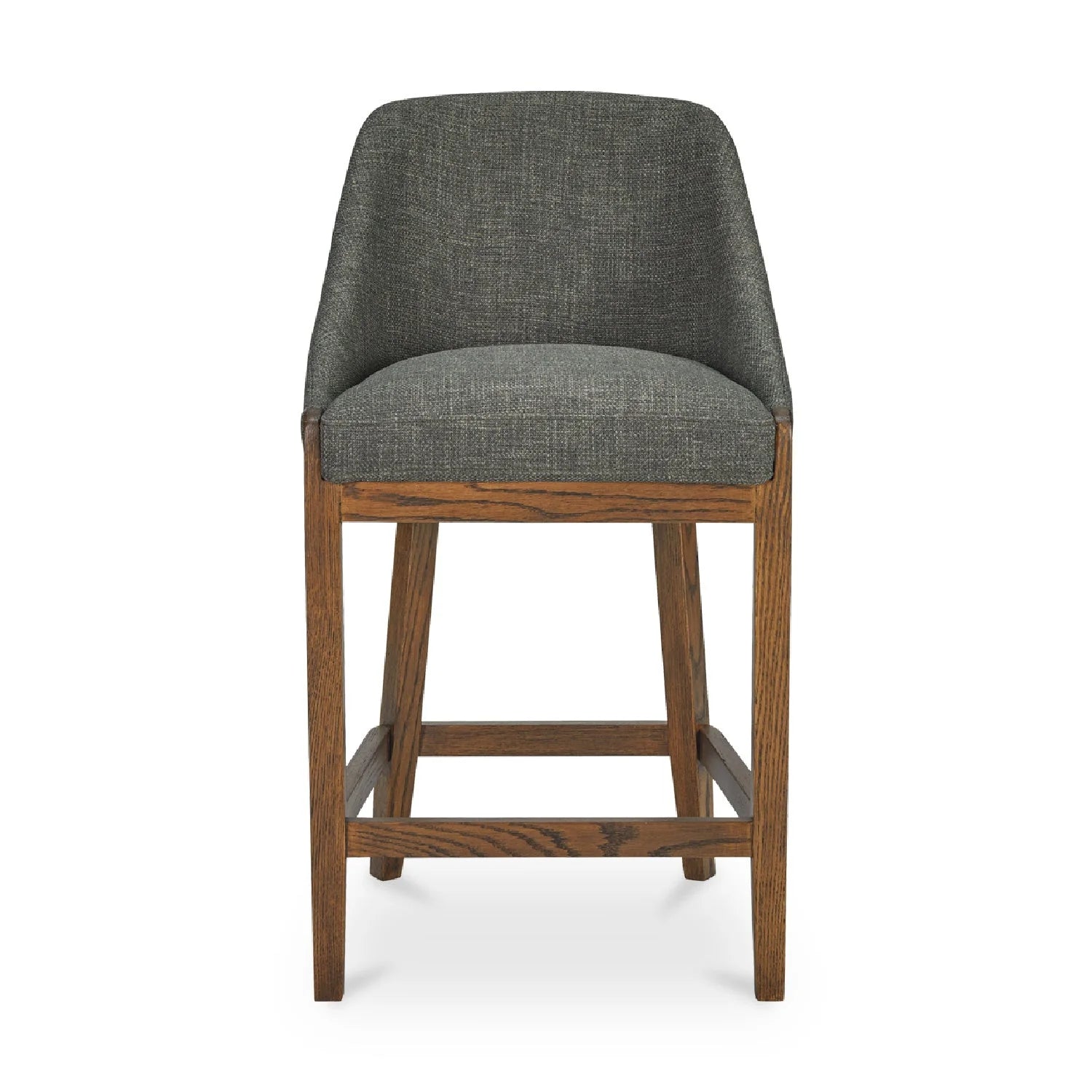 Luxury Upholstered Curved Counter Stool European Style for Villa