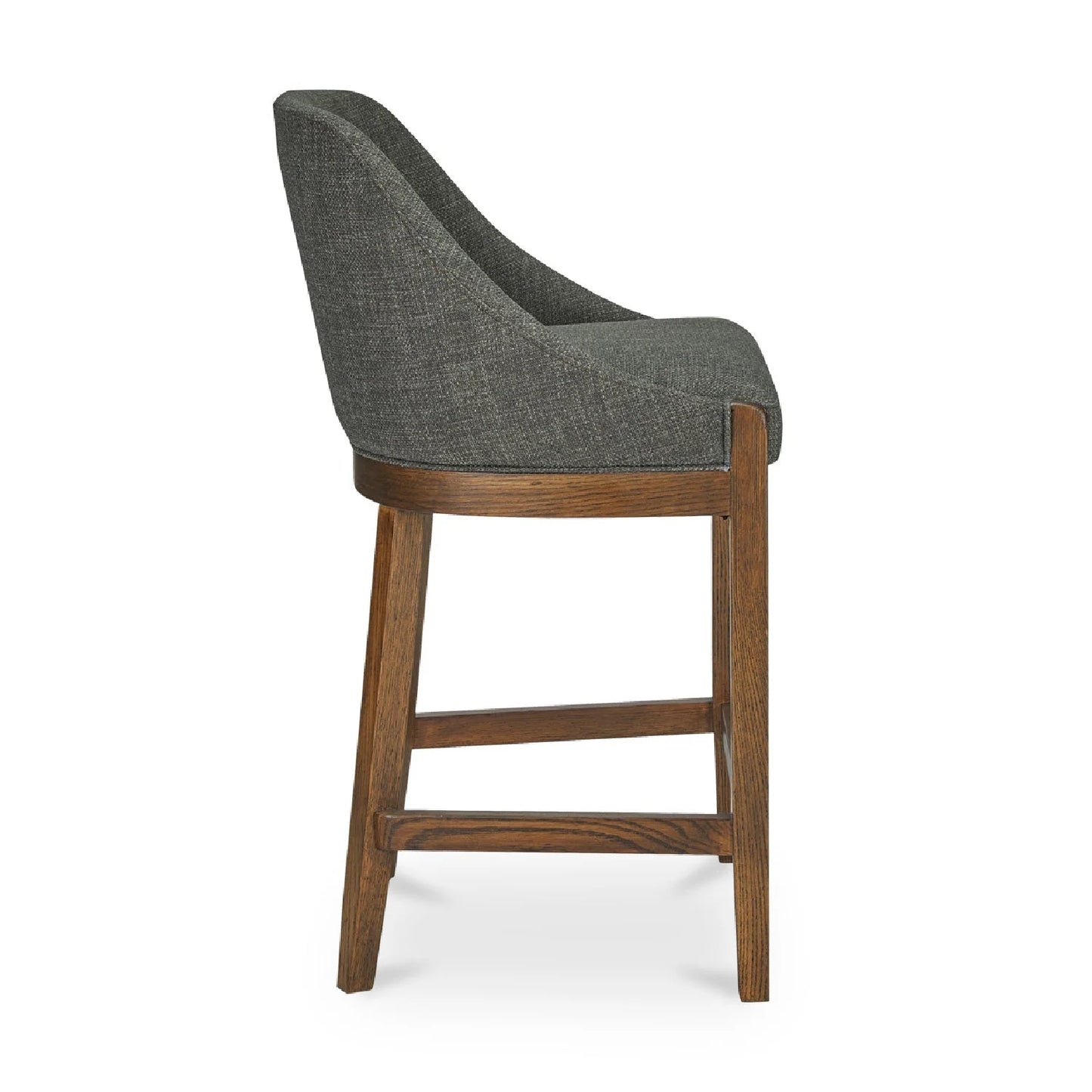 Luxury Upholstered Curved Counter Stool European Style for Villa