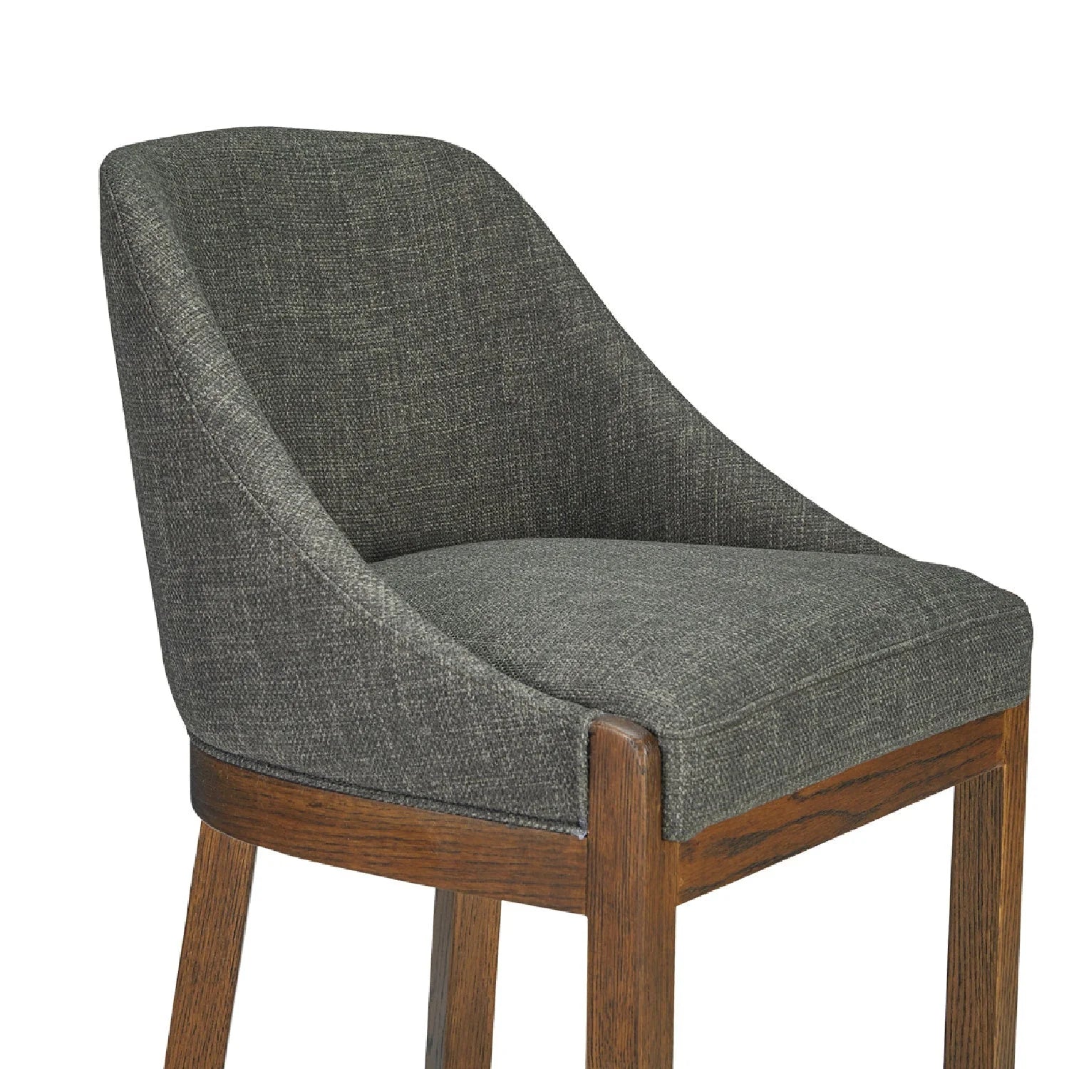 Luxury Upholstered Curved Counter Stool European Style for Villa