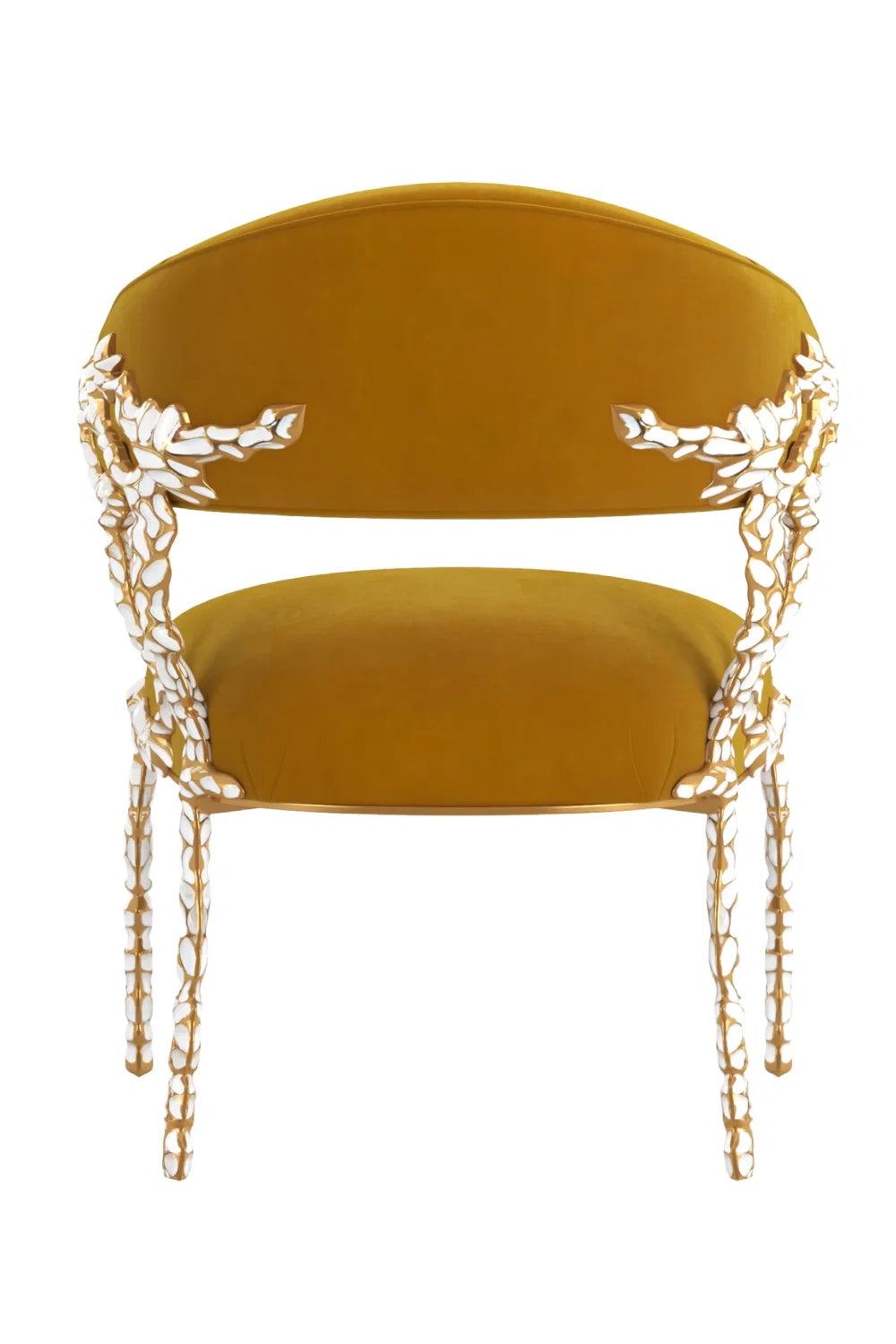 Luxury Upholstered Fabric Modern Dining Armchair European Style for Villa