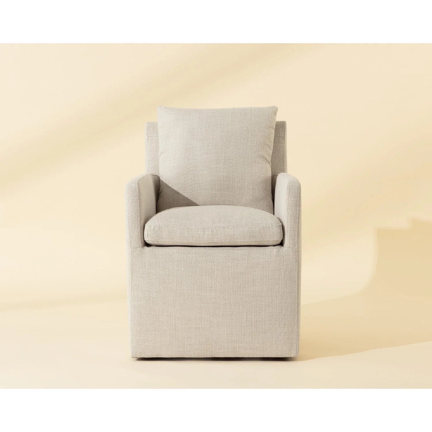 Luxury Upholstered Fabric Modern Dining Armchair European Style for Villa