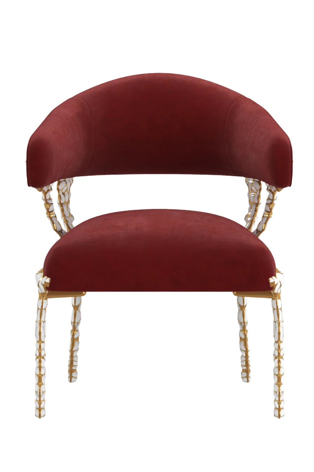 Luxury Upholstered Fabric Modern Dining Armchair European Style for Villa