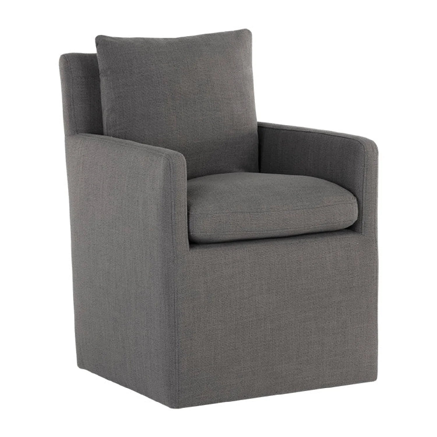 Luxury Upholstered Fabric Modern Dining Armchair European Style for Villa