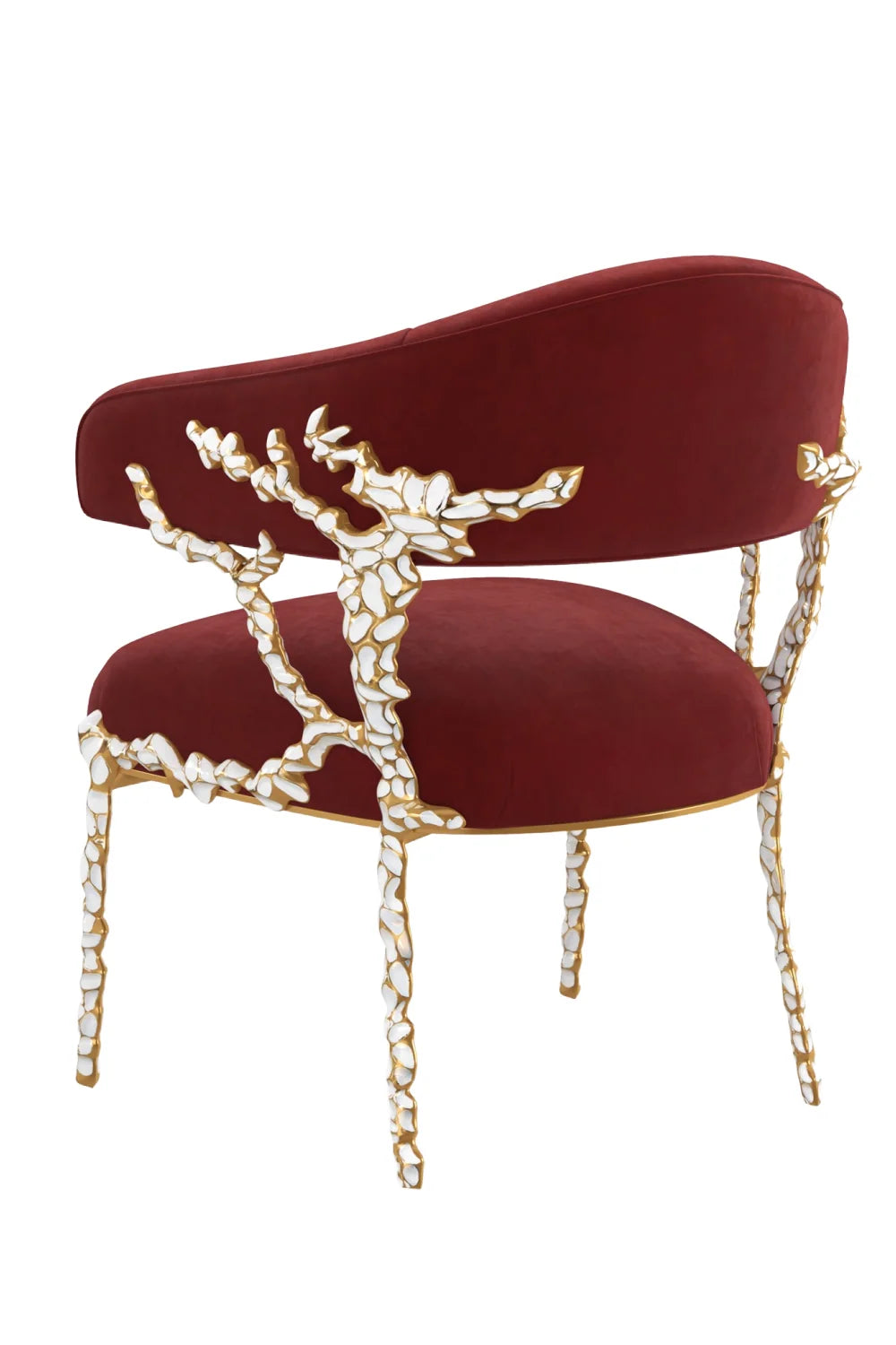 Luxury Upholstered Fabric Modern Dining Armchair European Style for Villa