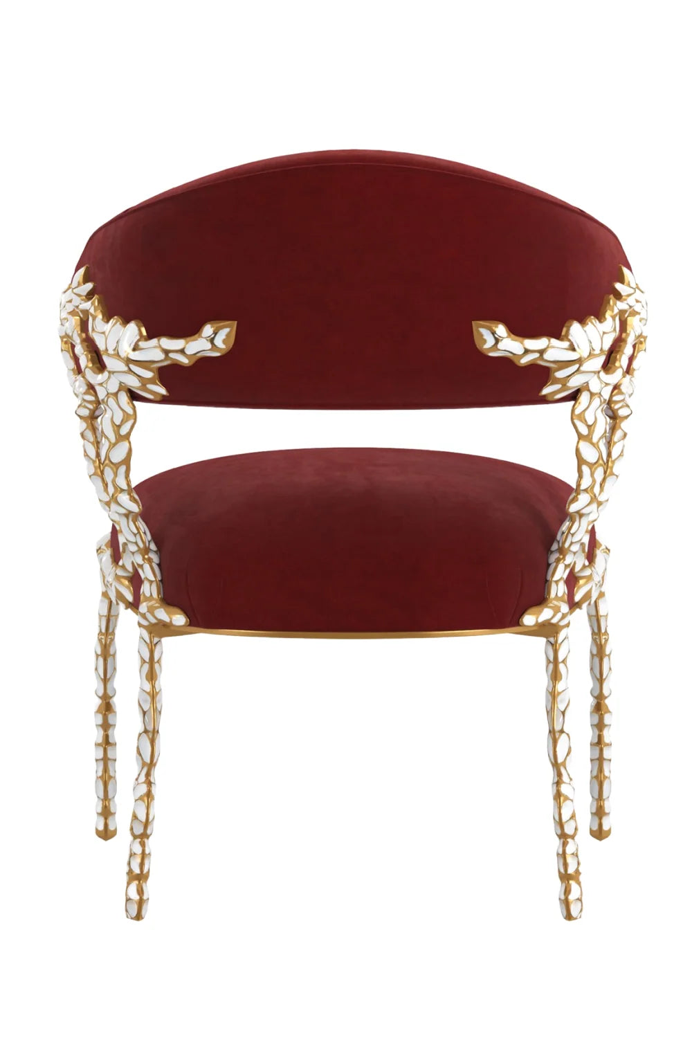 Luxury Upholstered Fabric Modern Dining Armchair European Style for Villa