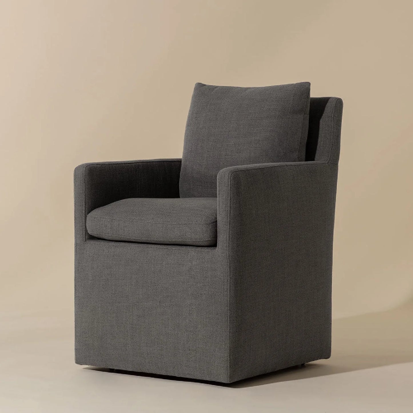 Luxury Upholstered Fabric Modern Dining Armchair European Style for Villa