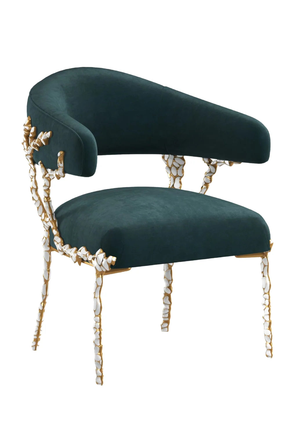Luxury Upholstered Fabric Modern Dining Armchair European Style for Villa