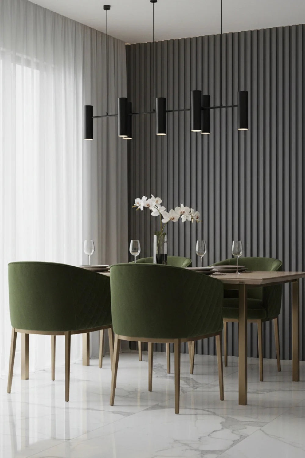 Luxury Upholstered Fabric Modern Dining Armchair European Style for Villa
