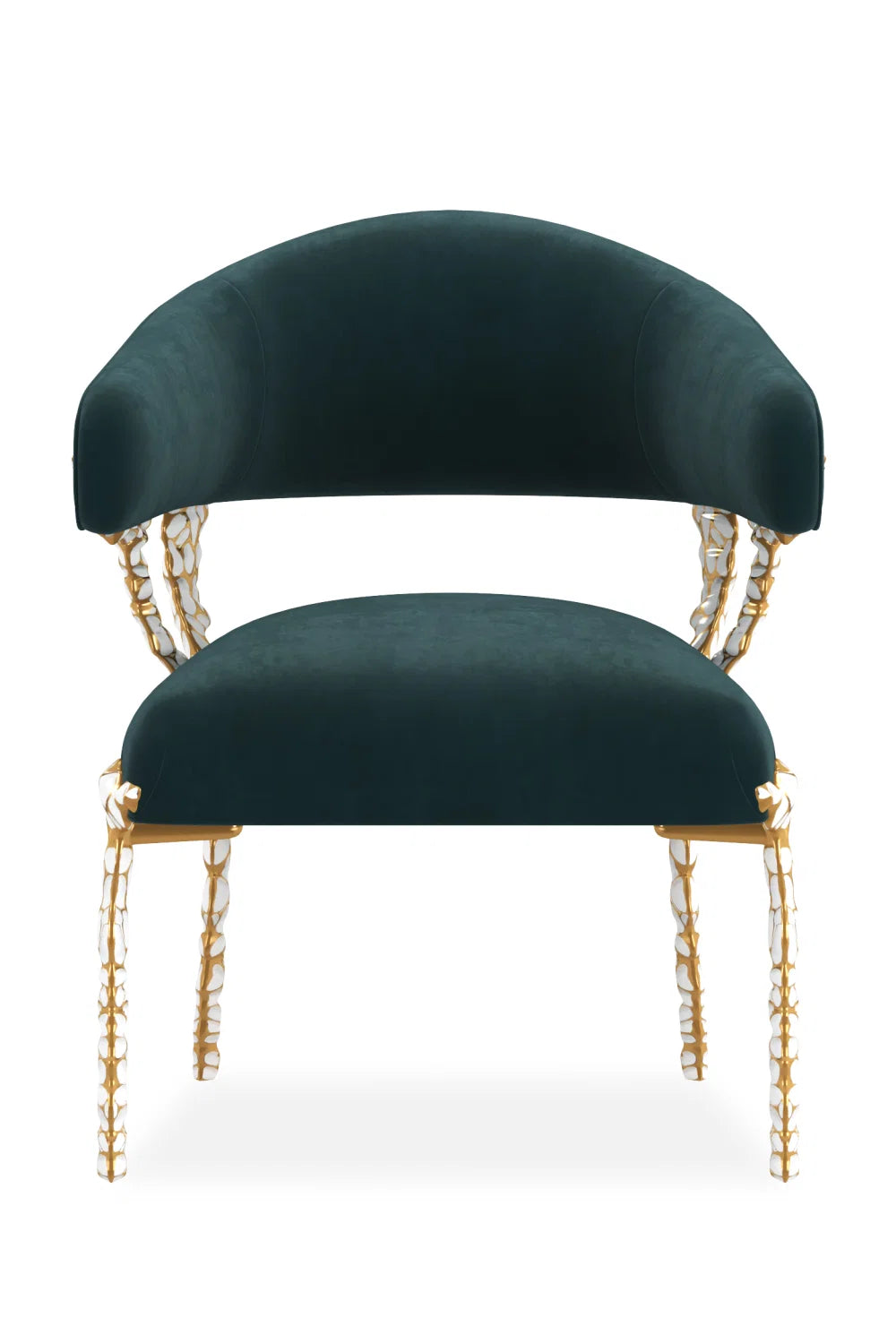 Luxury Upholstered Fabric Modern Dining Armchair European Style for Villa