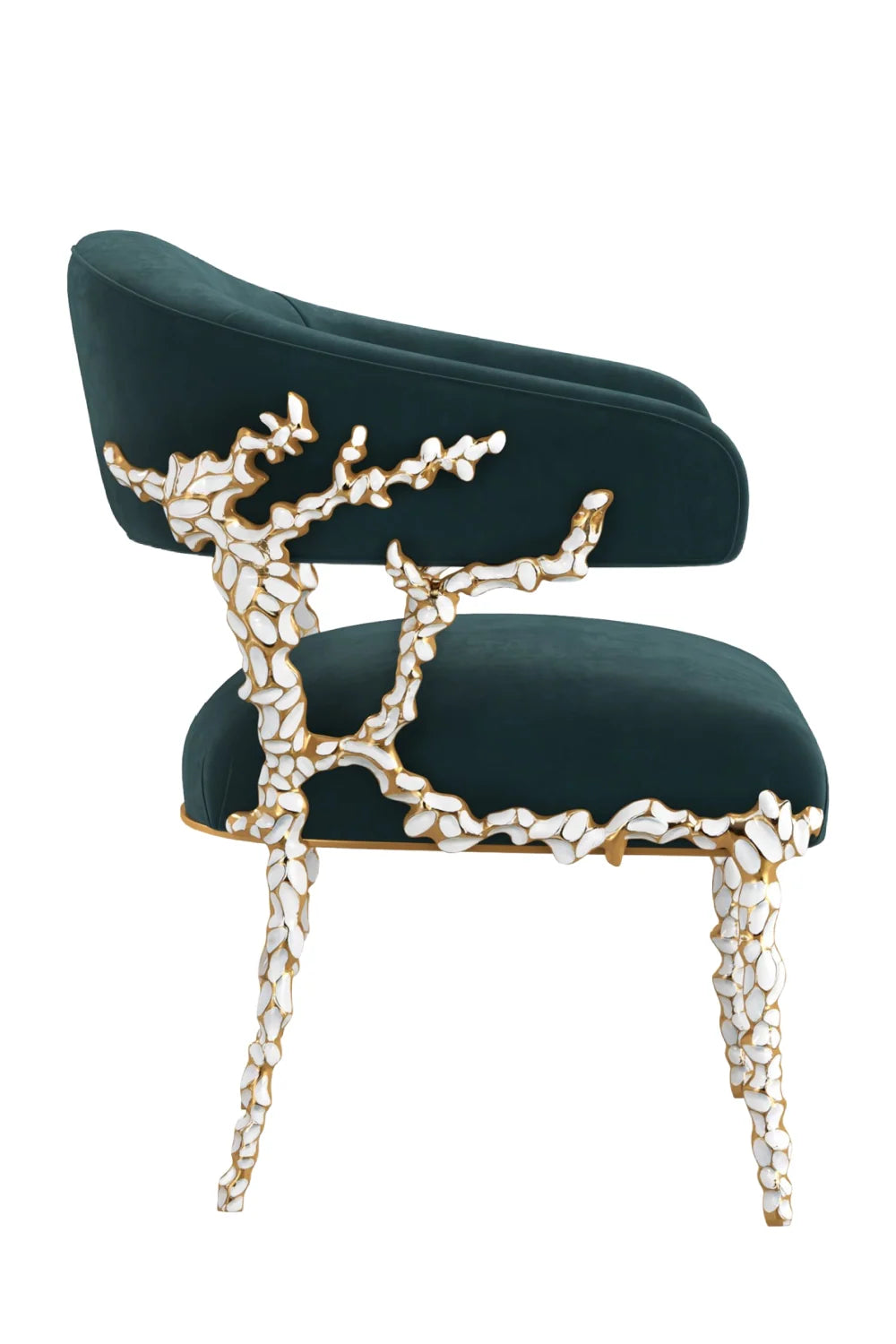 Luxury Upholstered Fabric Modern Dining Armchair European Style for Villa