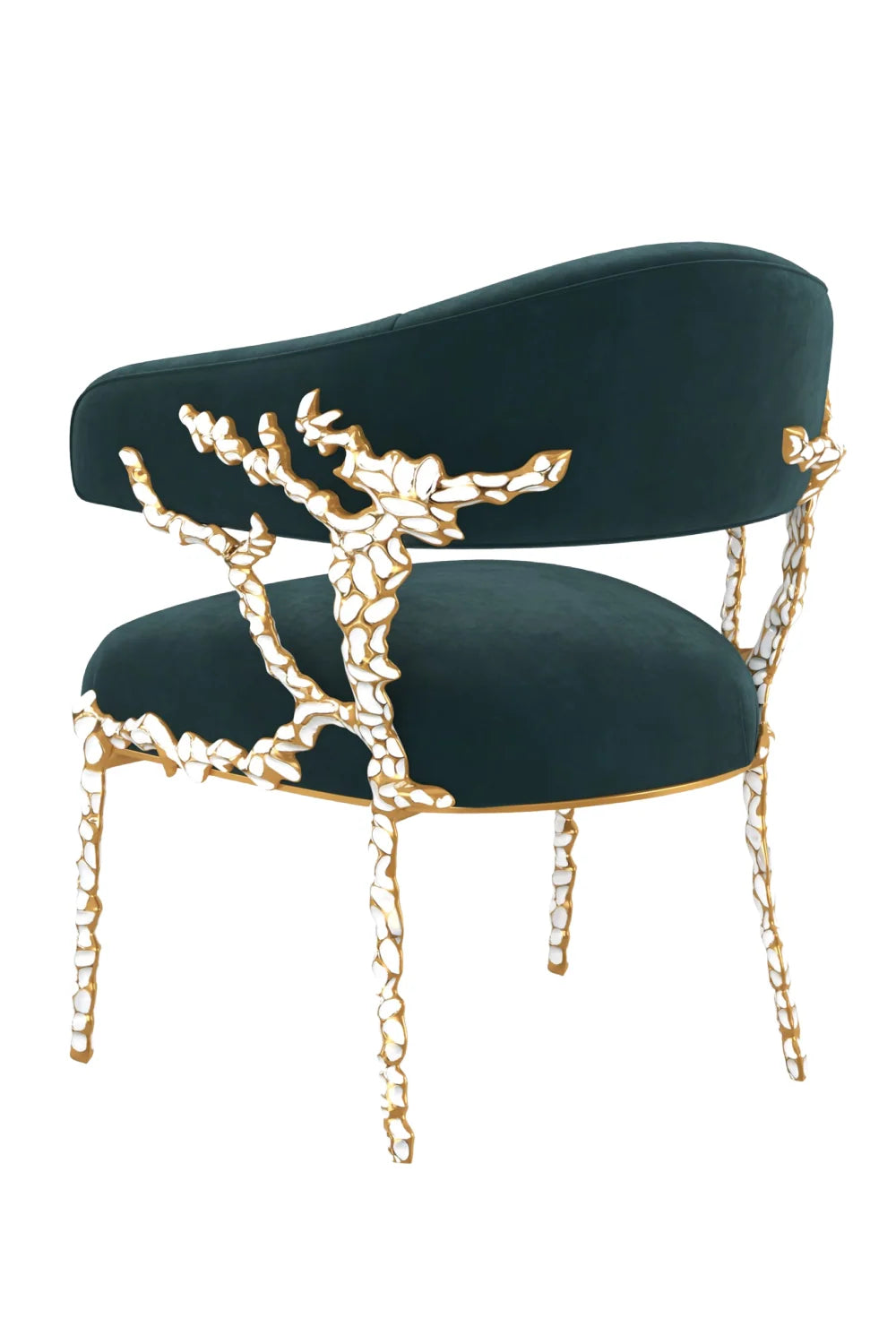 Luxury Upholstered Fabric Modern Dining Armchair European Style for Villa