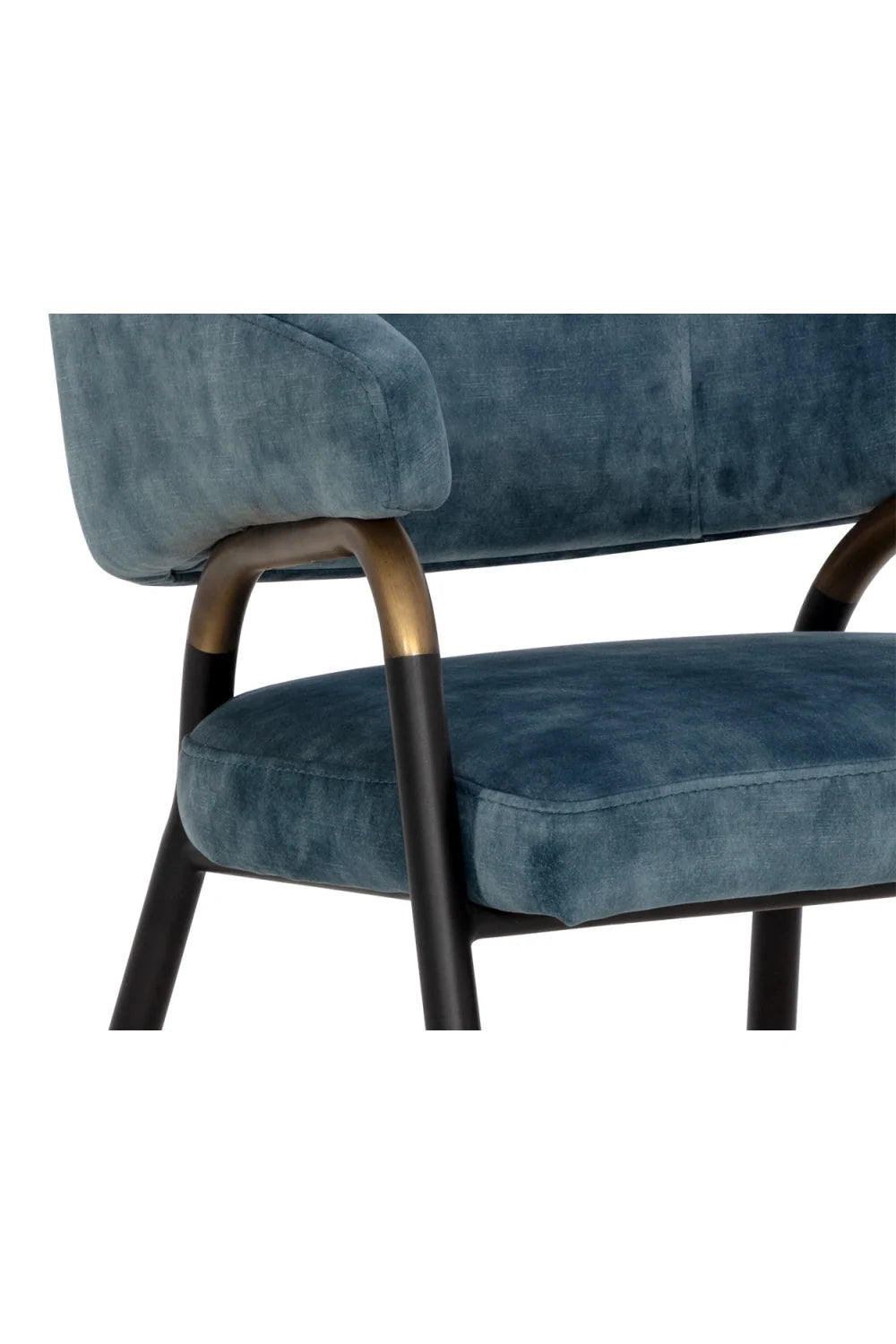 Luxury Upholstered Fabric Modern Dining Armchair European Style for Villa