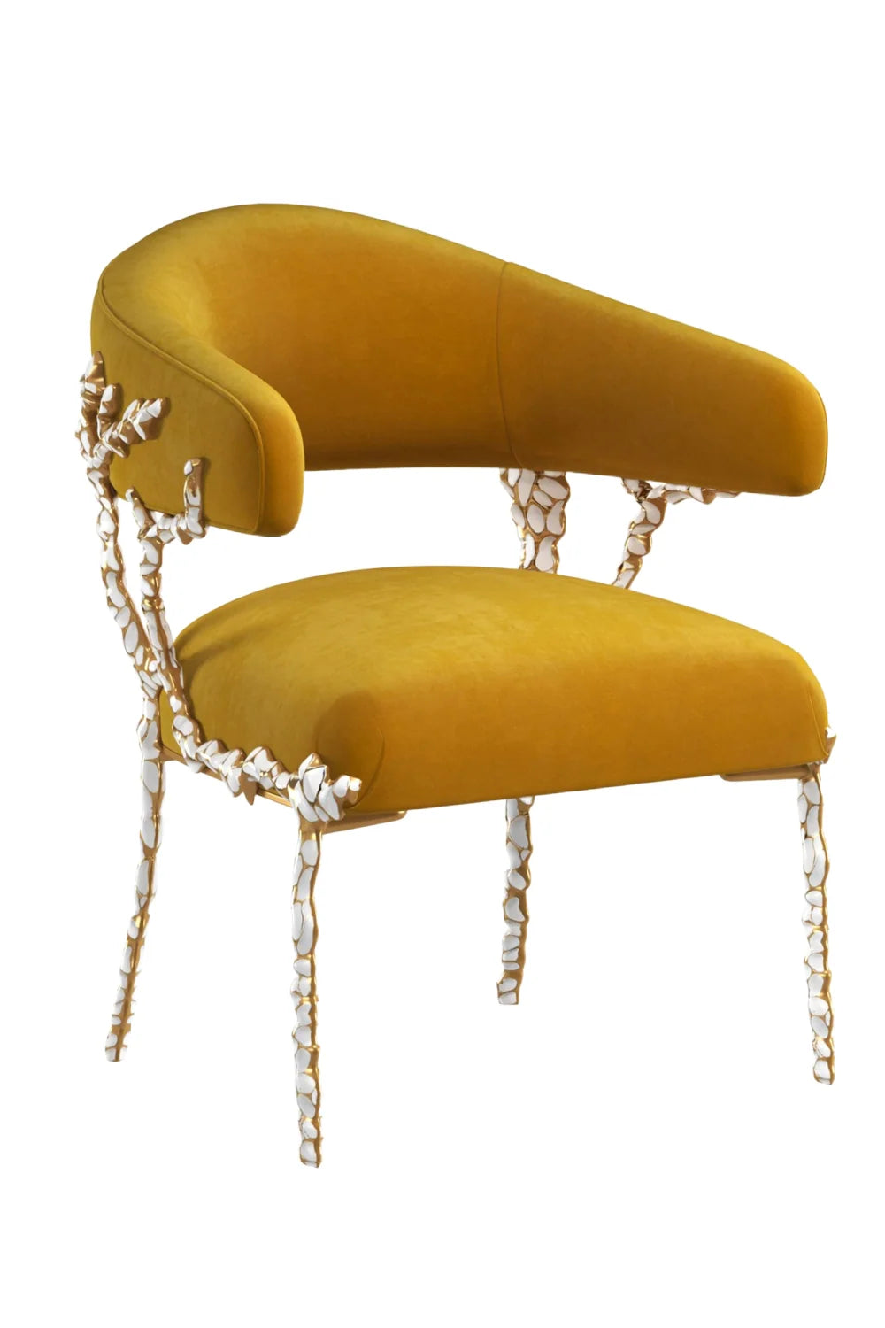Luxury Upholstered Fabric Modern Dining Armchair European Style for Villa