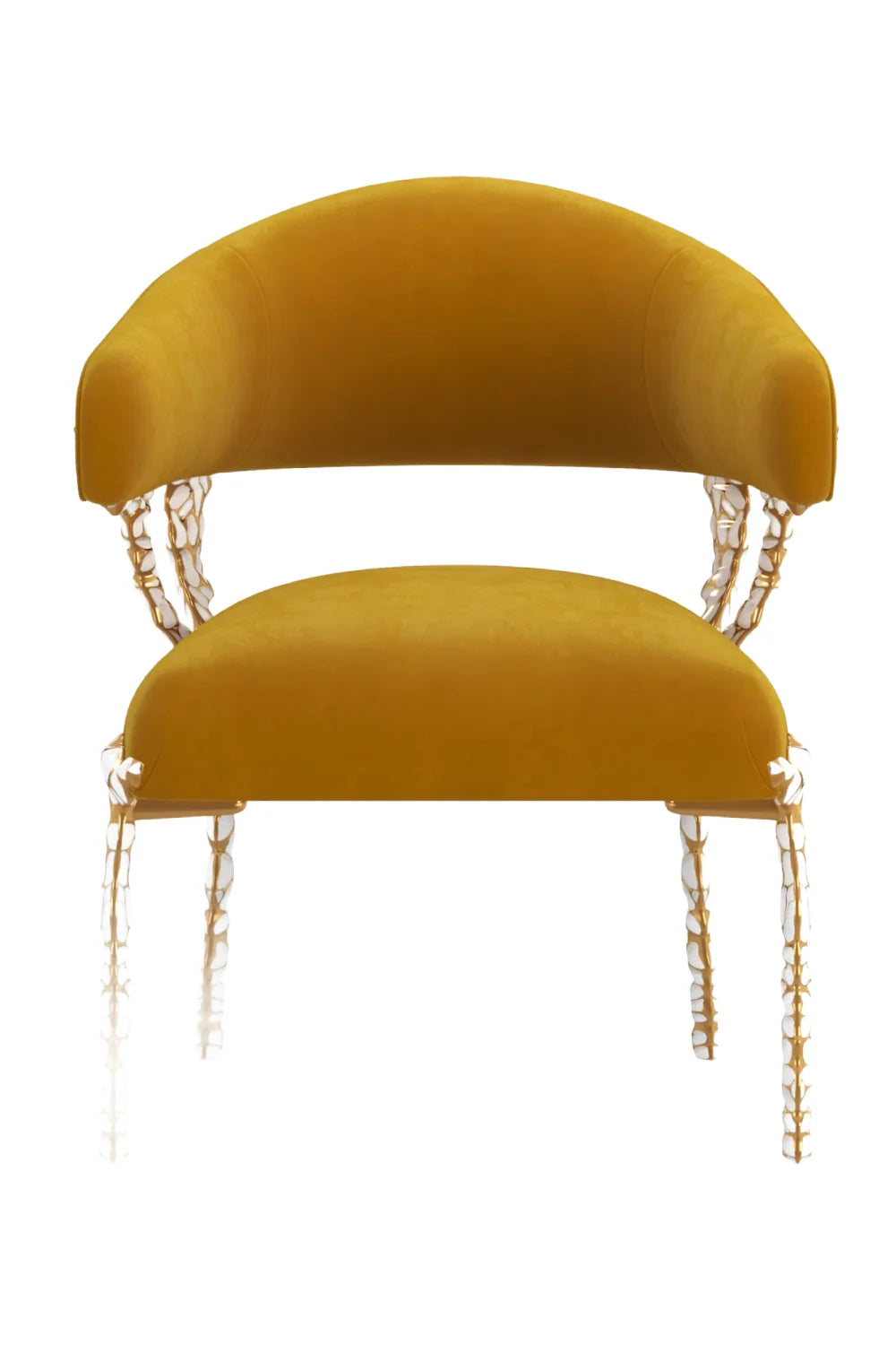 Luxury Upholstered Fabric Modern Dining Armchair European Style for Villa