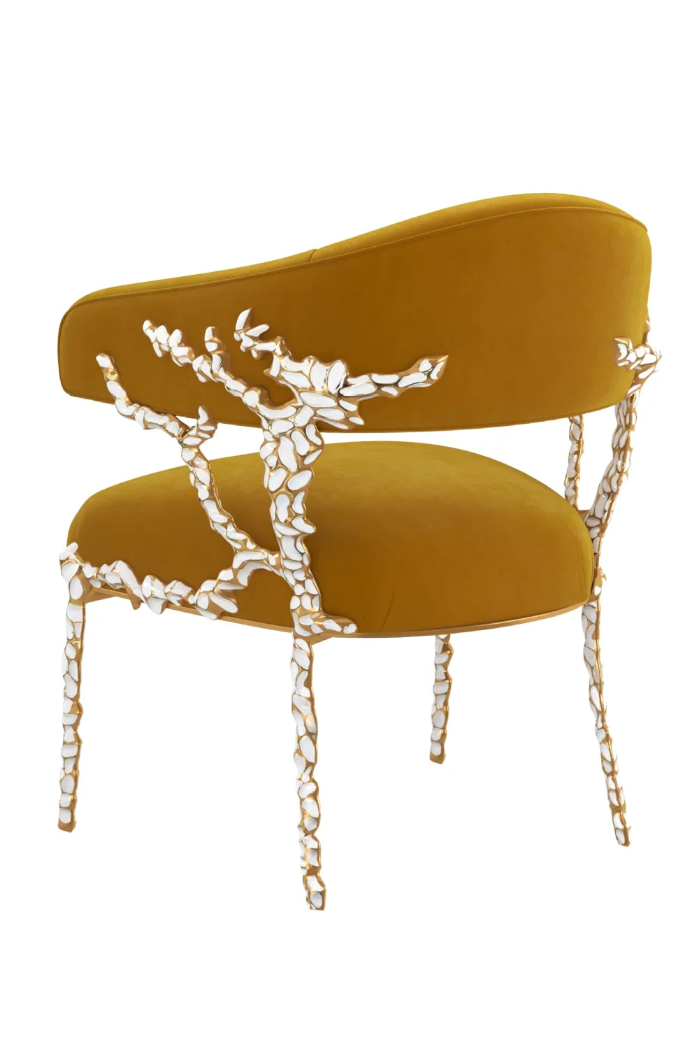 Luxury Upholstered Fabric Modern Dining Armchair European Style for Villa