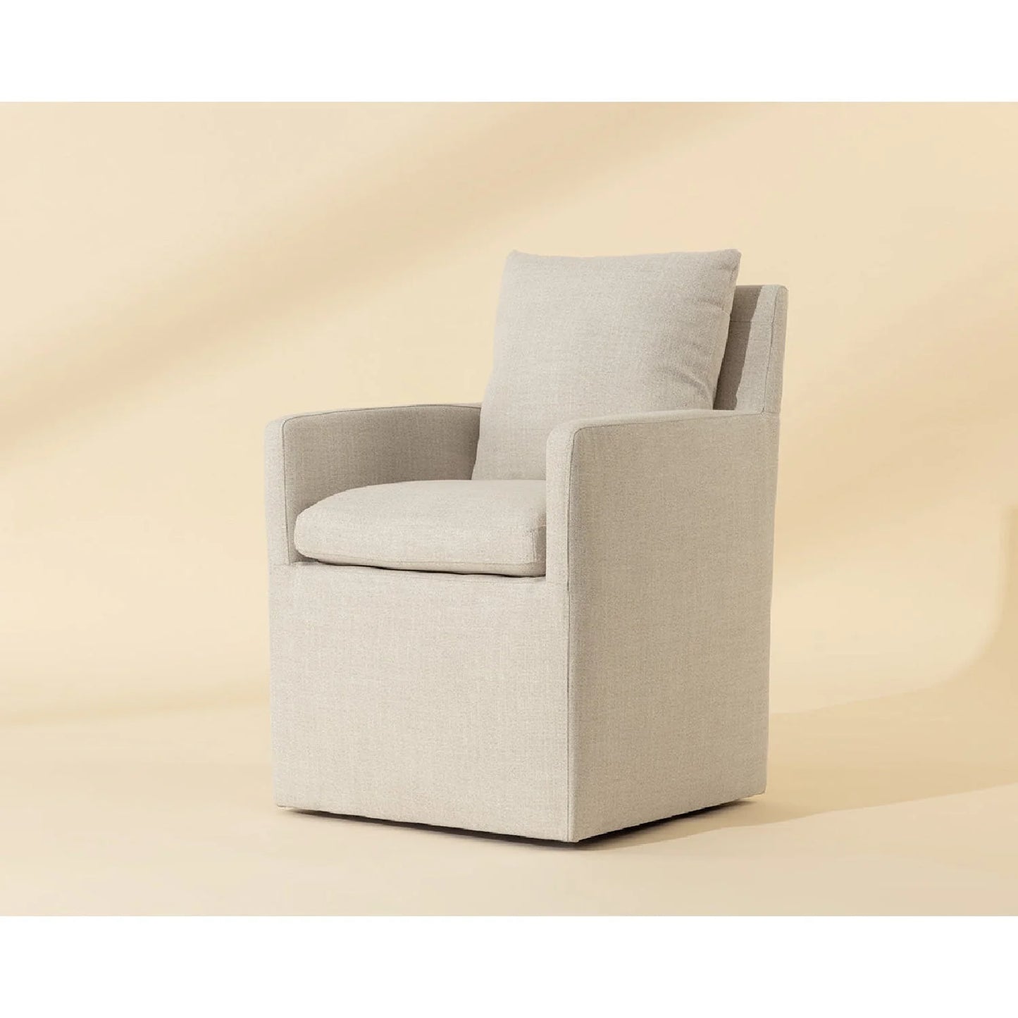 Luxury Upholstered Fabric Modern Dining Armchair European Style for Villa